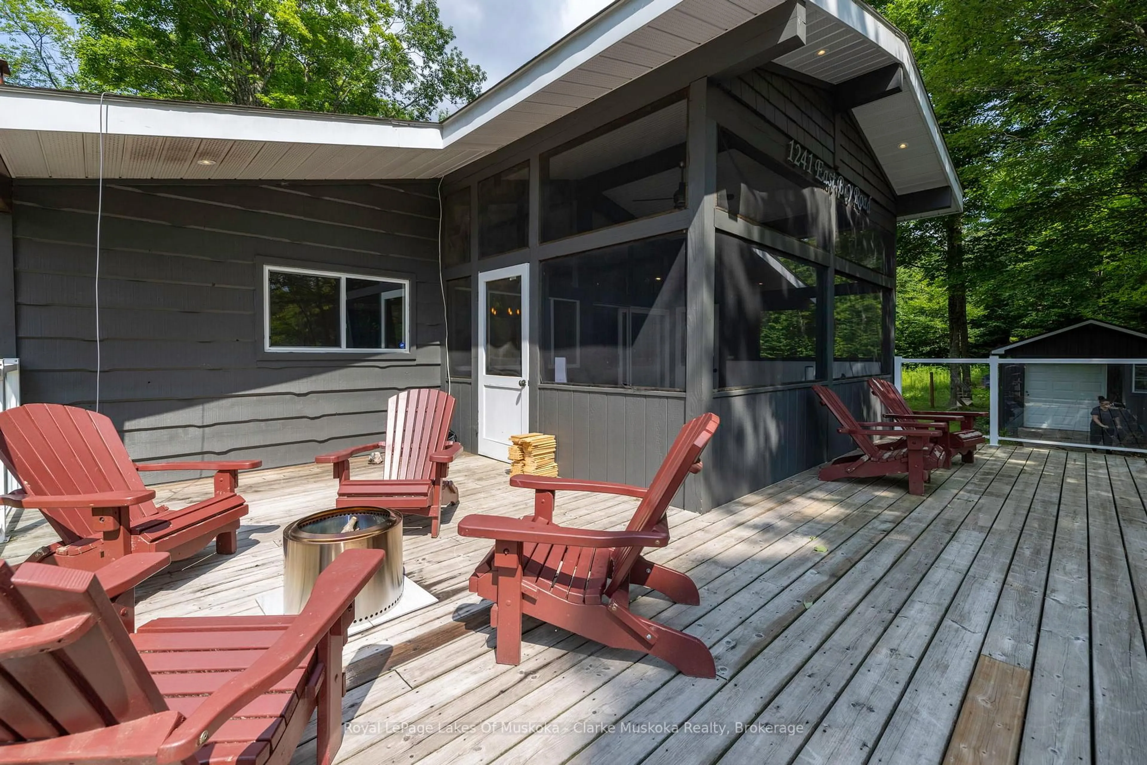 Patio, water/lake/river/ocean view for 1241 EAST BAY Rd, Muskoka Lakes Ontario P0C 1M0