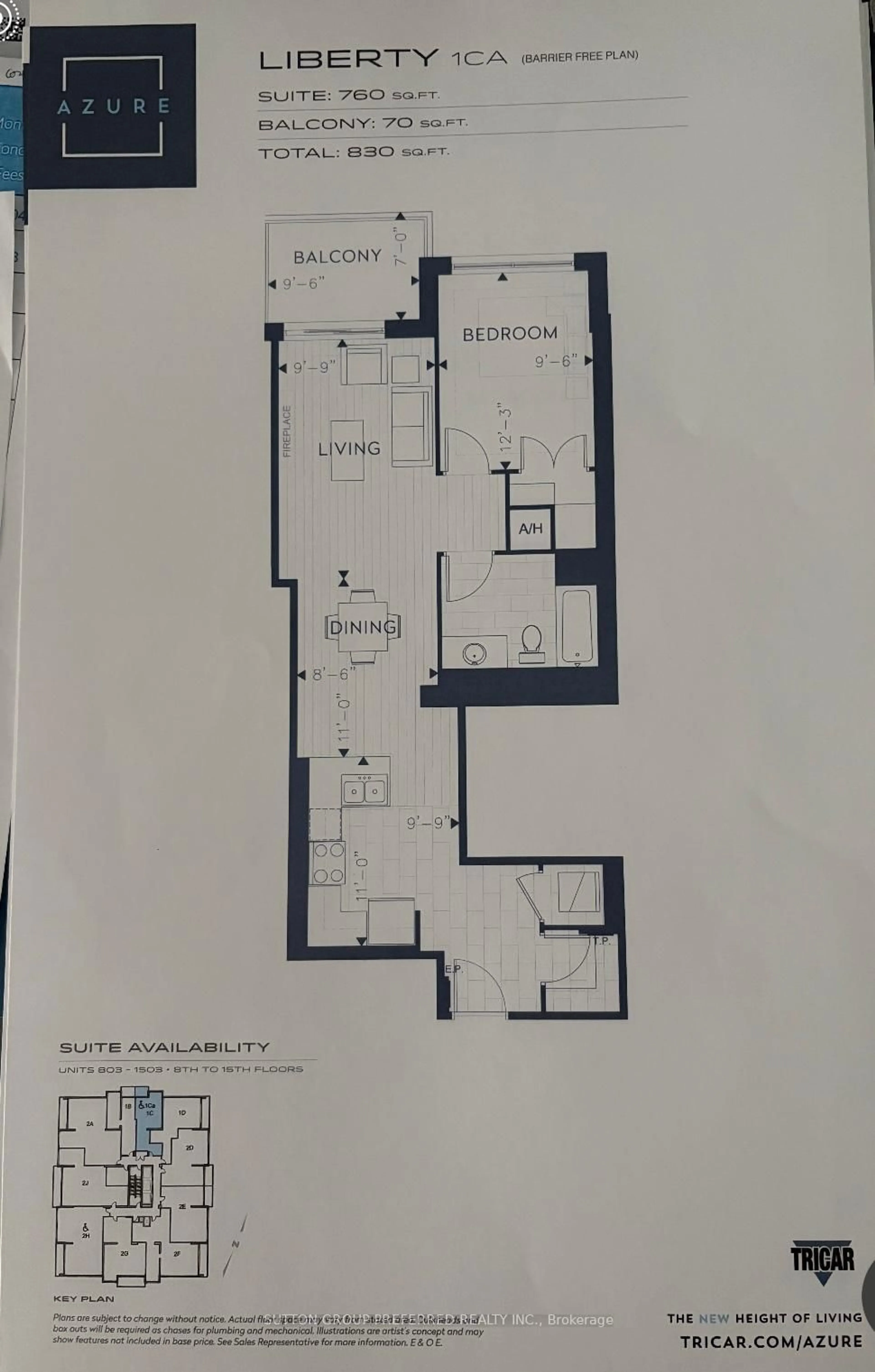 Floor plan for 505 Talbot St #1103, London East Ontario N6A 2S6