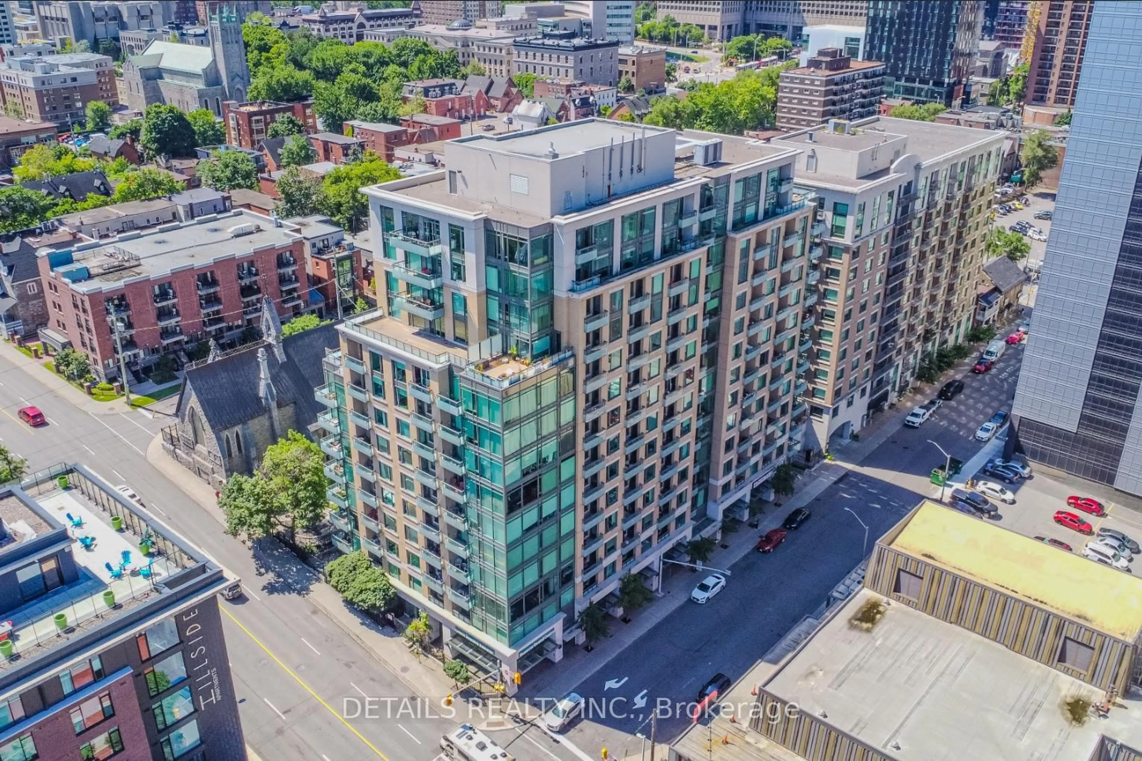 A pic from outside/outdoor area/front of a property/back of a property/a pic from drone, city buildings view from balcony for 238 Besserer St ##717, Ottawa Ontario K1N 6B1