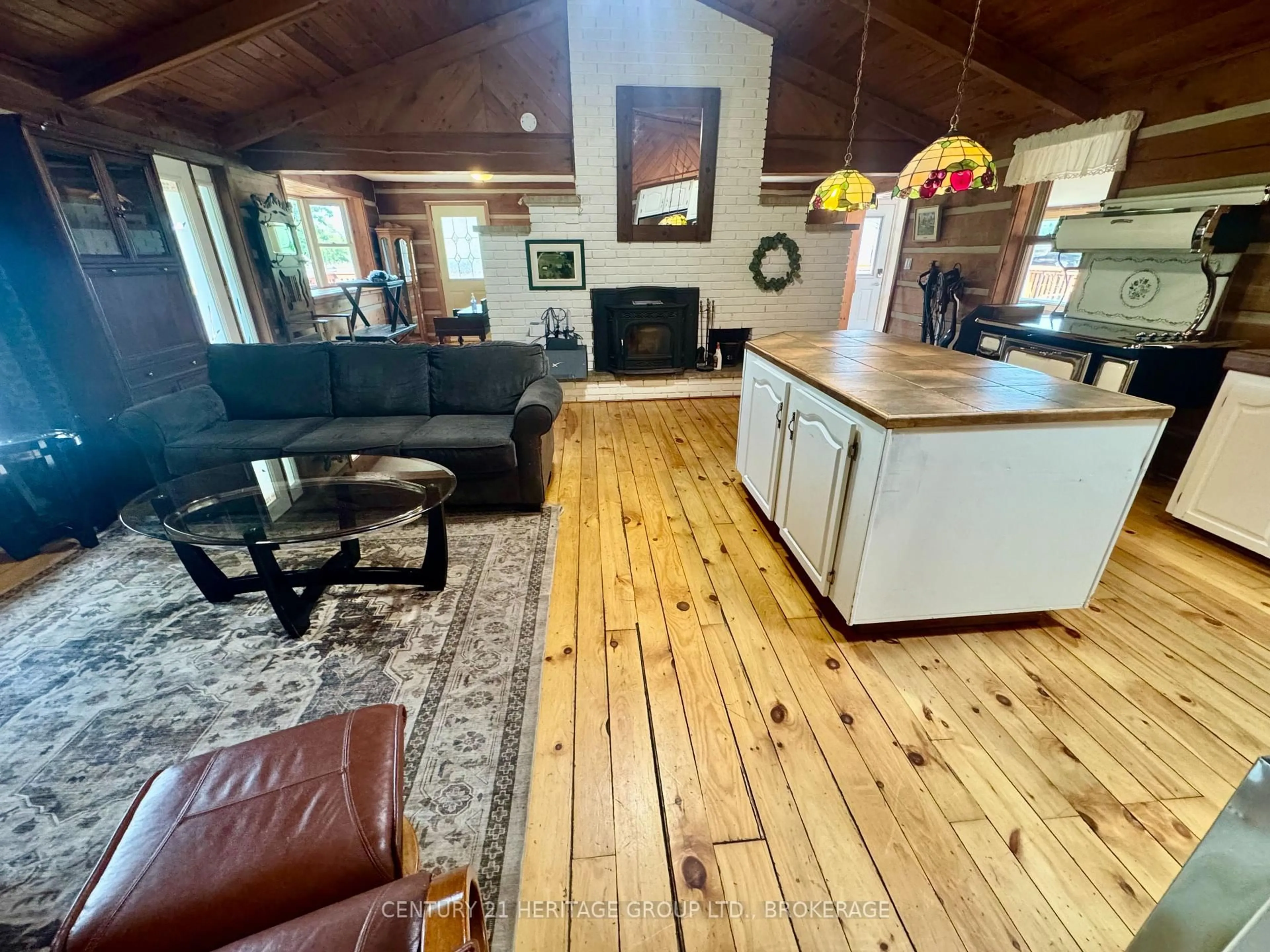 Open concept kitchen, wood/laminate floor for 126 Varty Lake Rd, Yarker Ontario K0K 3N0