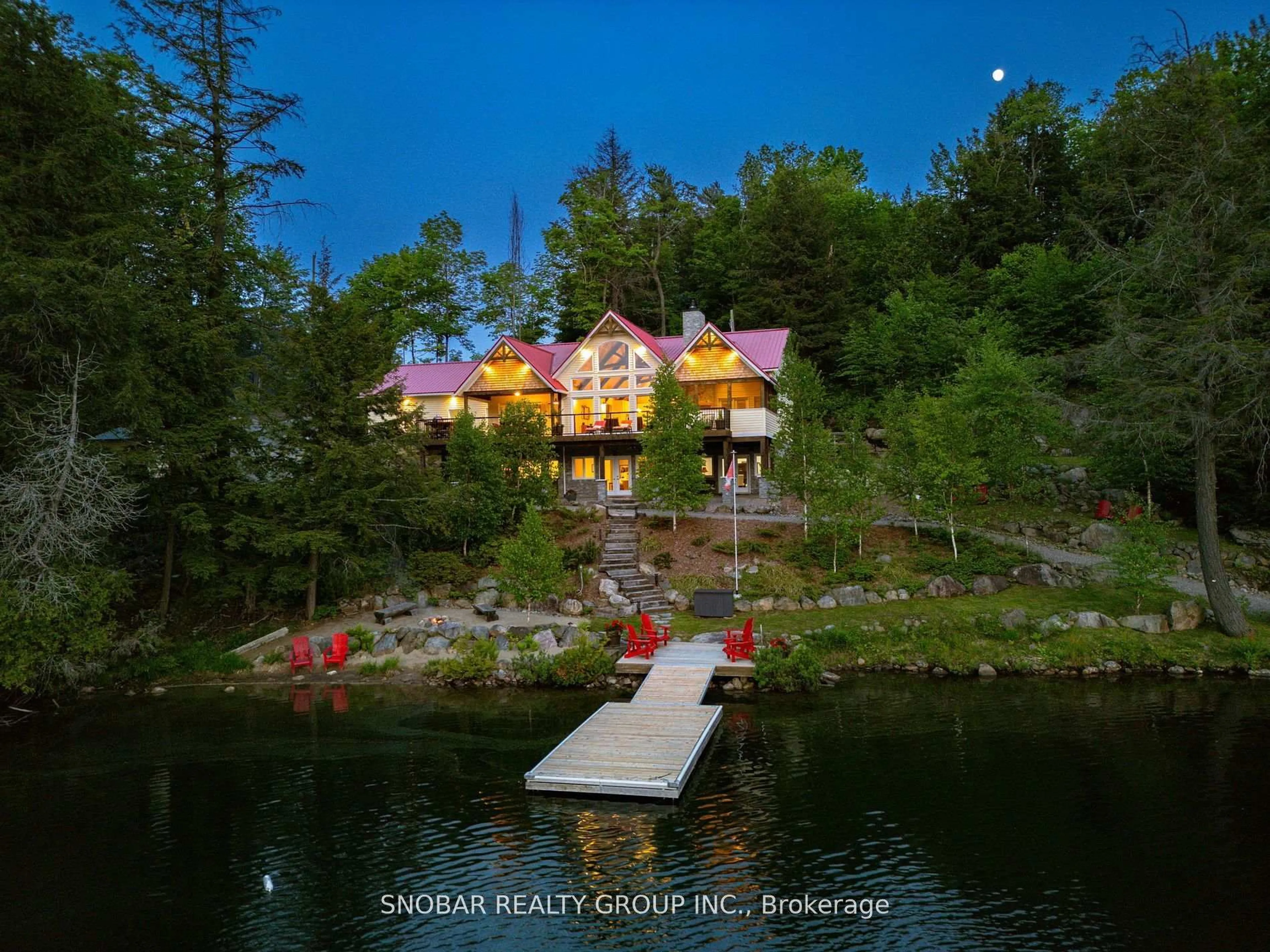 A pic from outside/outdoor area/front of a property/back of a property/a pic from drone, water/lake/river/ocean view for 1523 Fish Hatchery Rd #25, Muskoka Lakes Ontario P0B 1M0