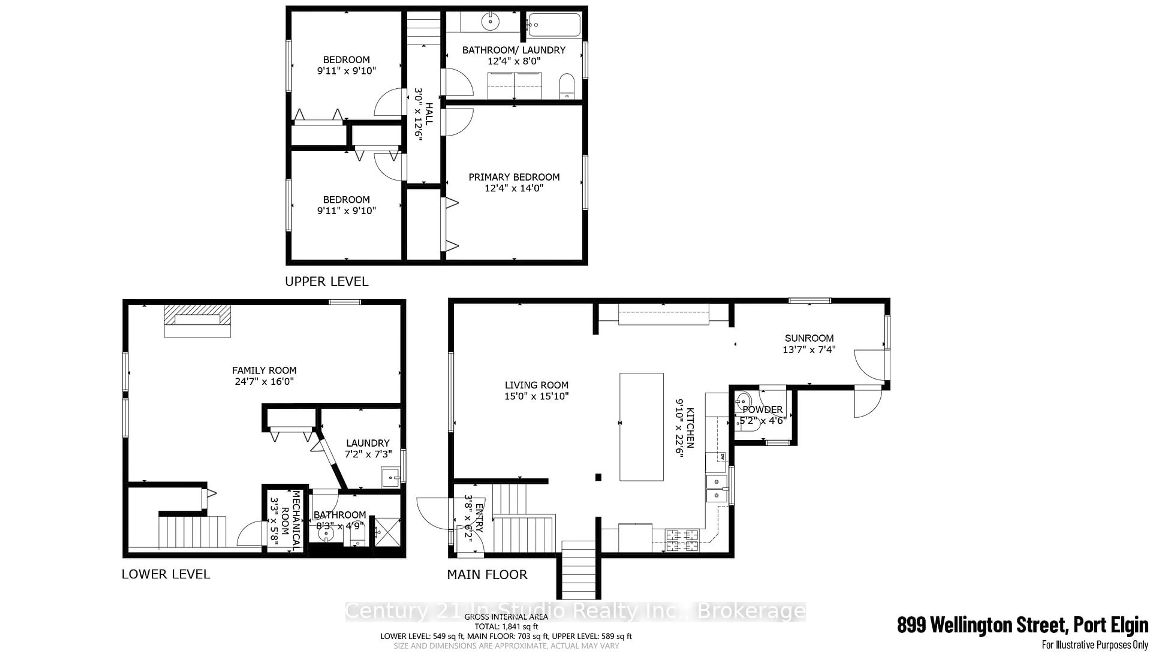Floor plan for 899 Wellington St, Saugeen Shores Ontario N0H 2C3