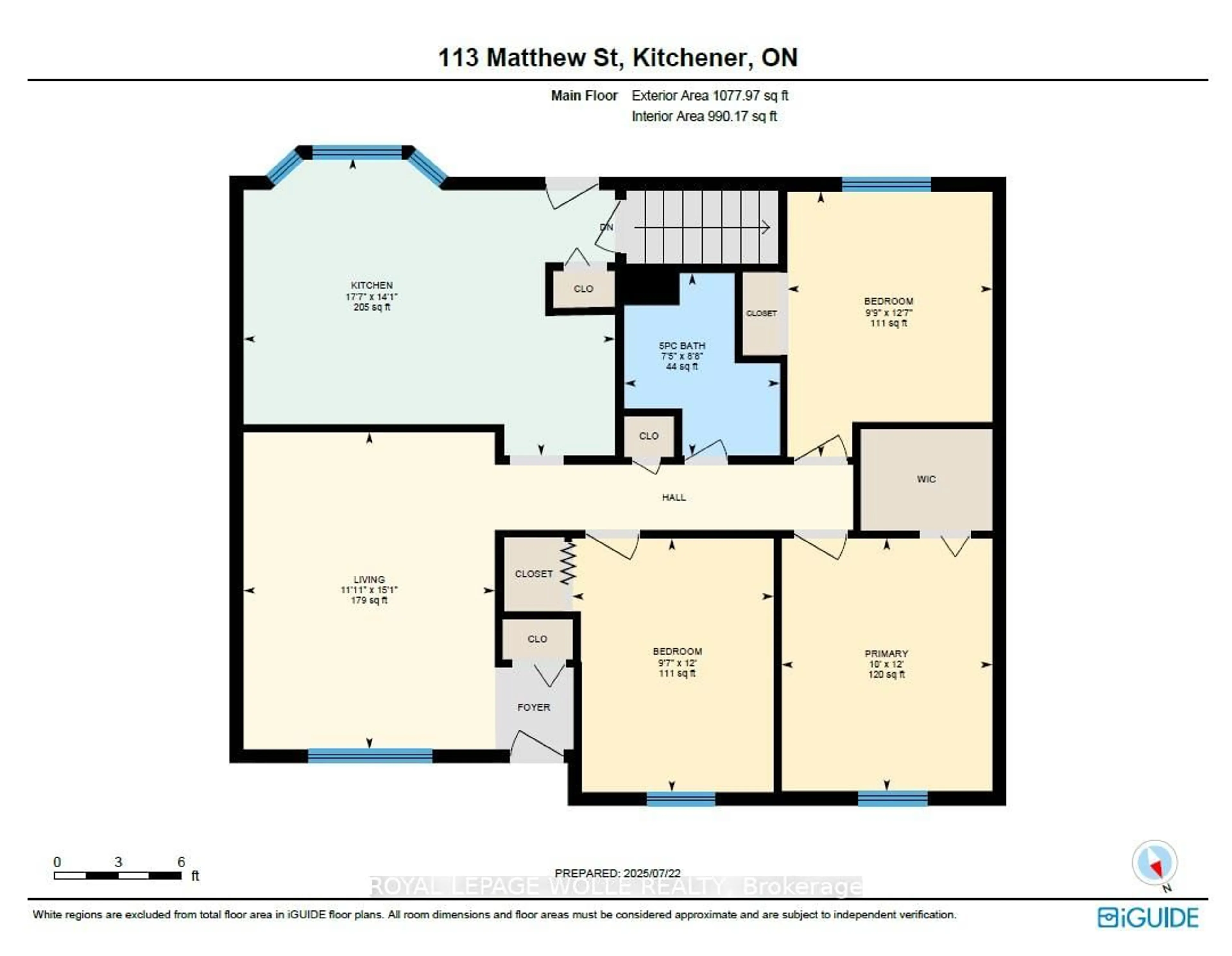 Floor plan for 113 Matthew St, Kitchener Ontario N2B 3J9