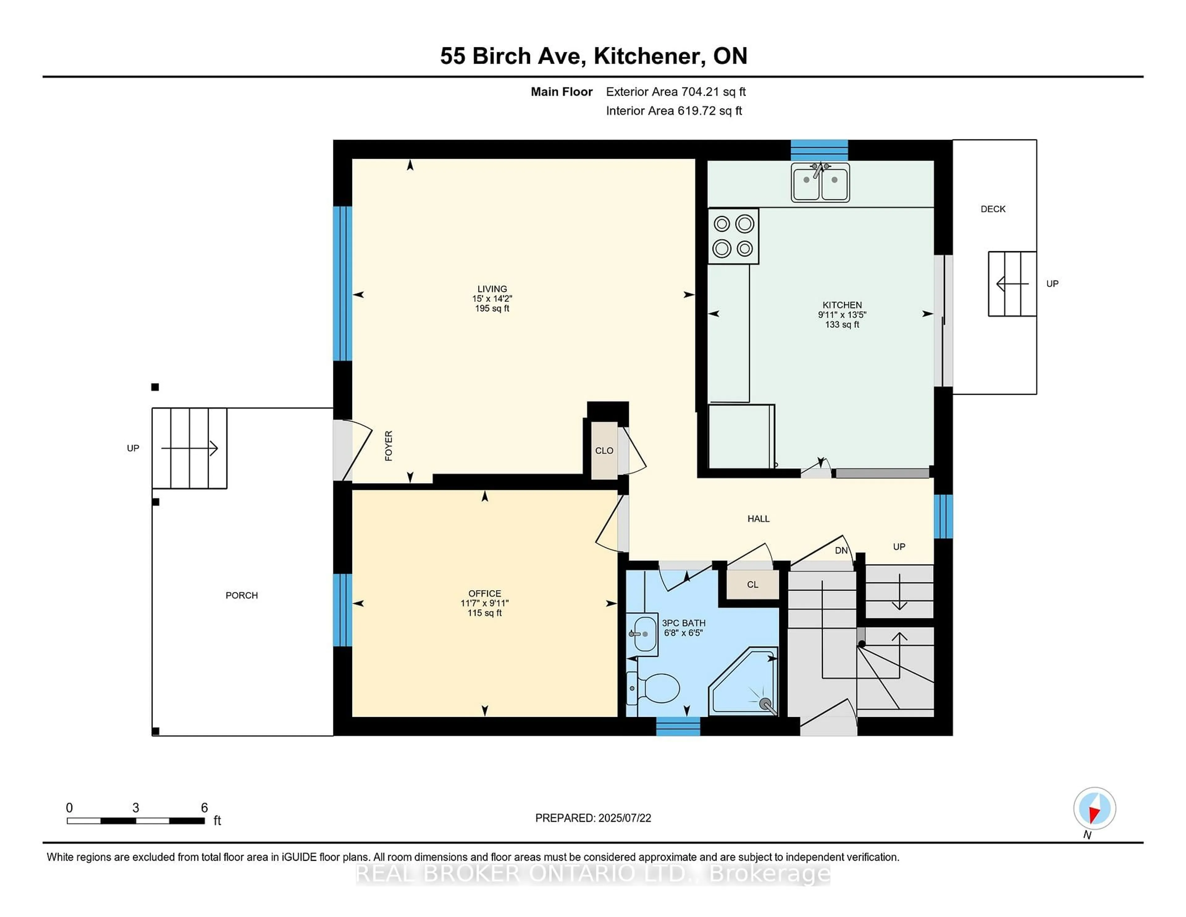 Floor plan for 55 Birch Ave, Kitchener Ontario N2H 4W4