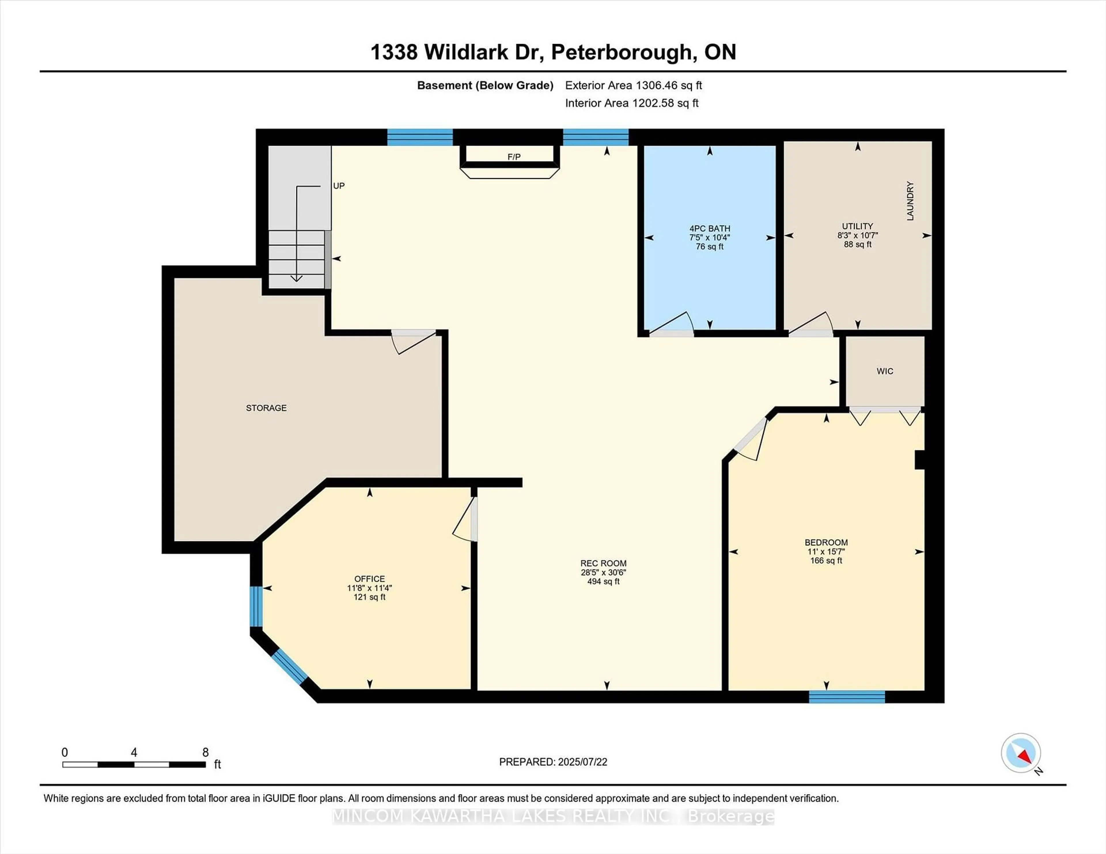 Floor plan for 1338 Wildlark Dr, Peterborough West Ontario K9K 2J4