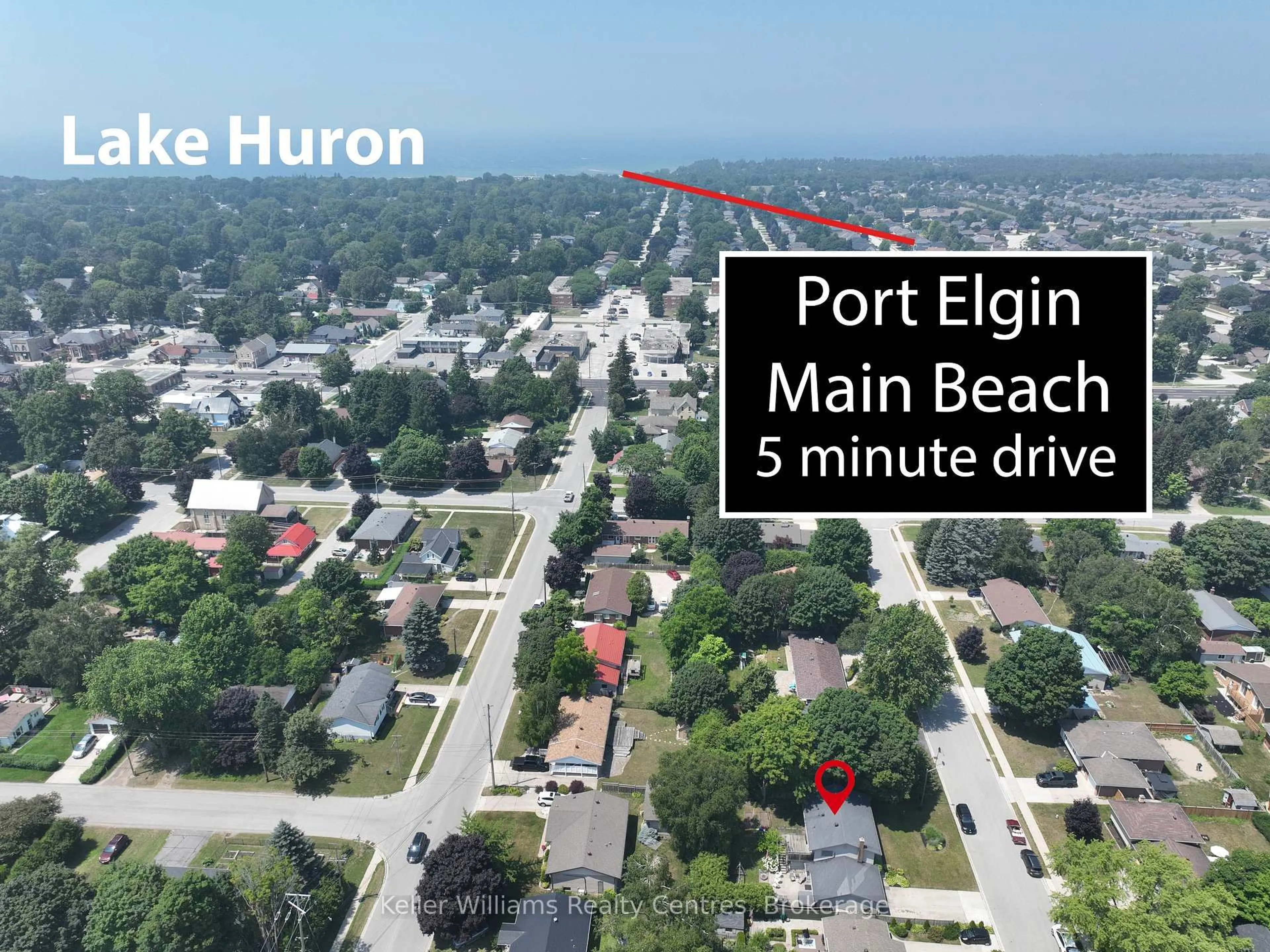 A pic from outside/outdoor area/front of a property/back of a property/a pic from drone, street for 678 Orchard Dr, Saugeen Shores Ontario N0H 2C3