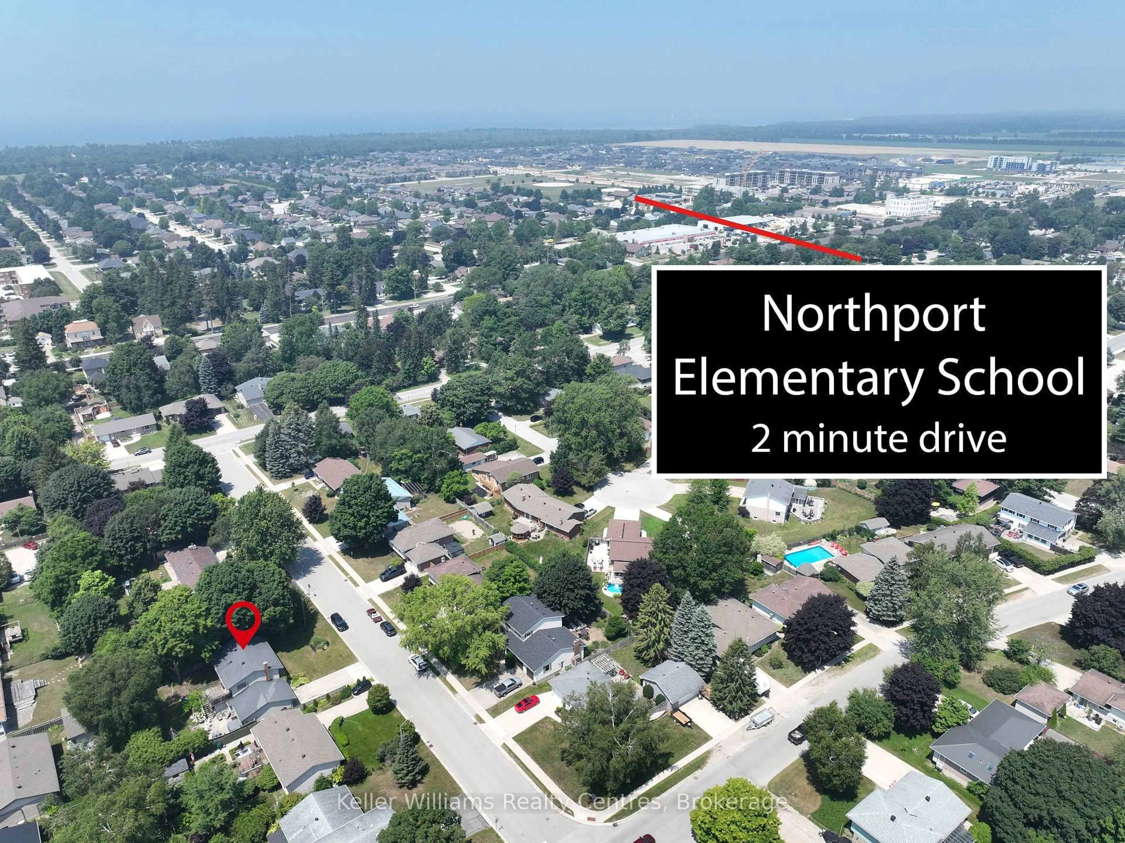 A pic from outside/outdoor area/front of a property/back of a property/a pic from drone, street for 678 Orchard Dr, Saugeen Shores Ontario N0H 2C3