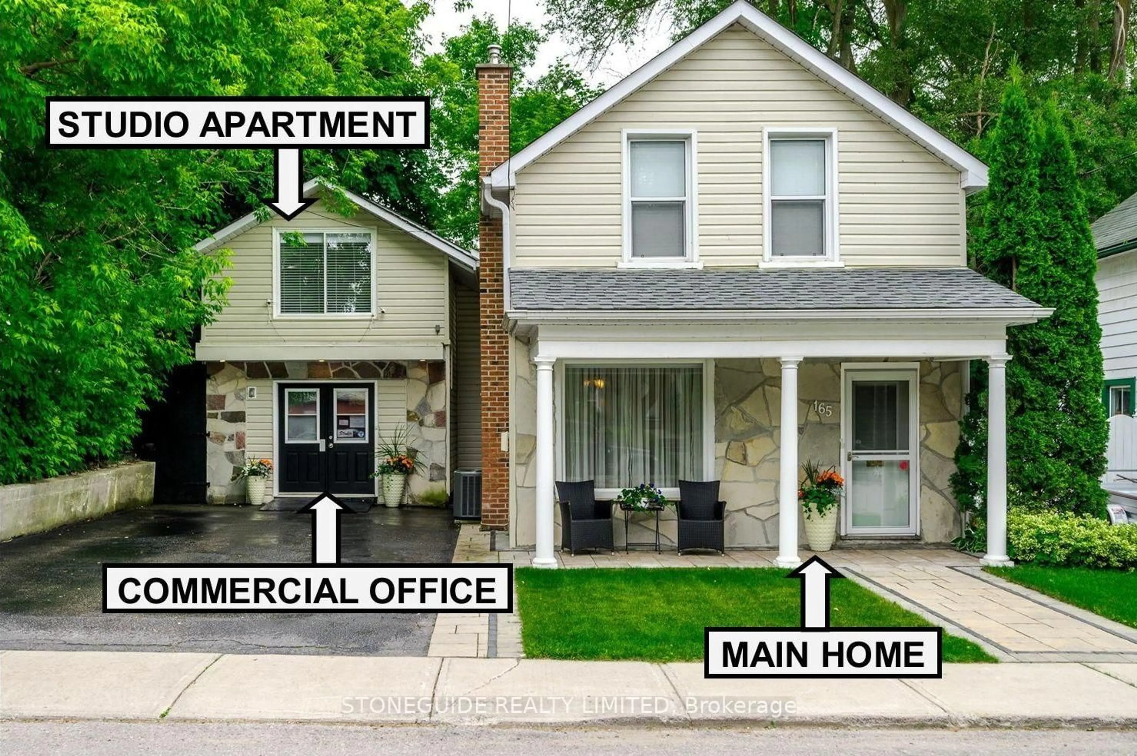 Home with vinyl exterior material, street for 165 Edinburgh St, Peterborough Central Ontario K9H 3E3