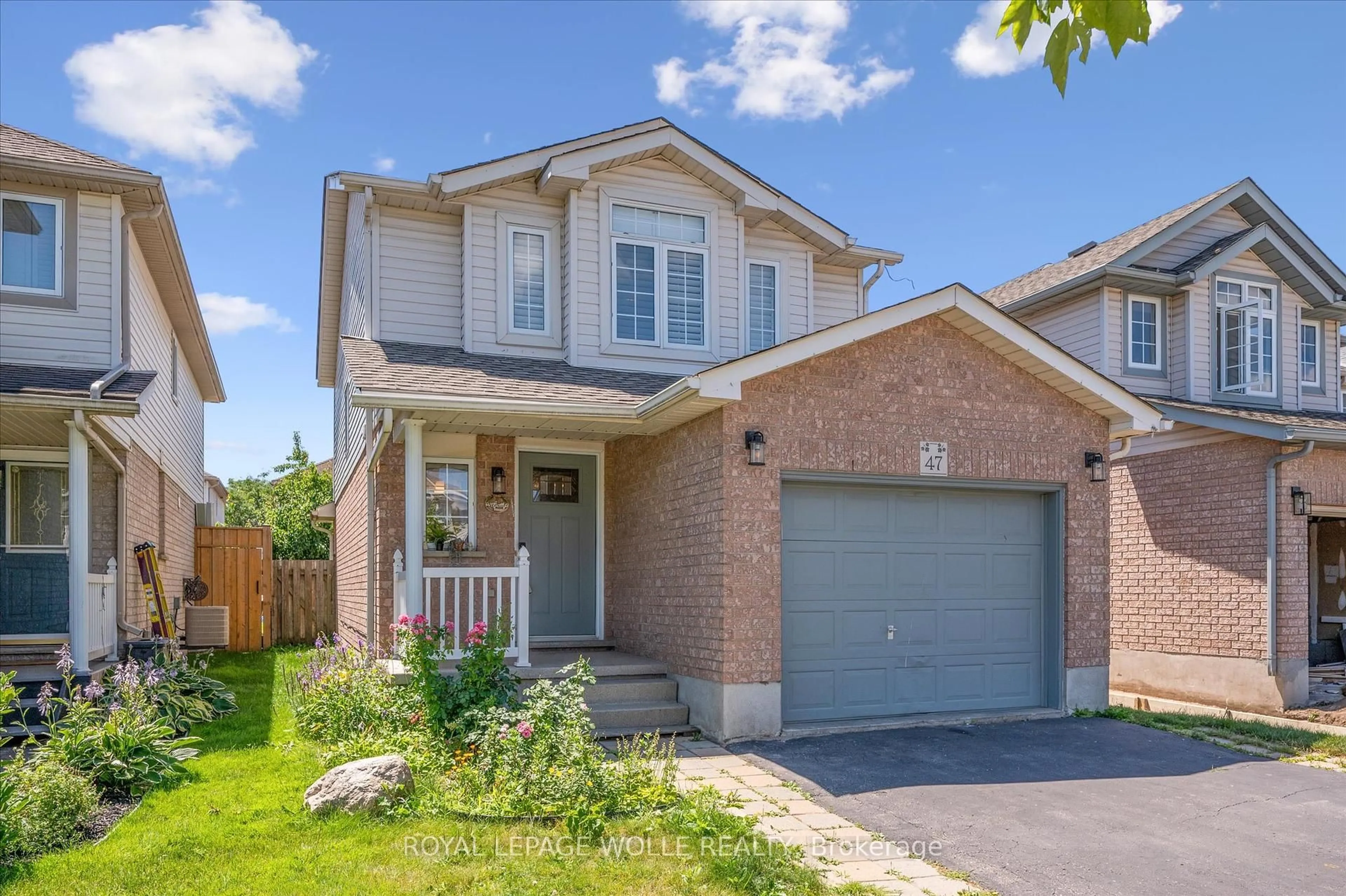 Home with brick exterior material, street for 47 COTTON GRASS St, Kitchener Ontario N2E 3T7