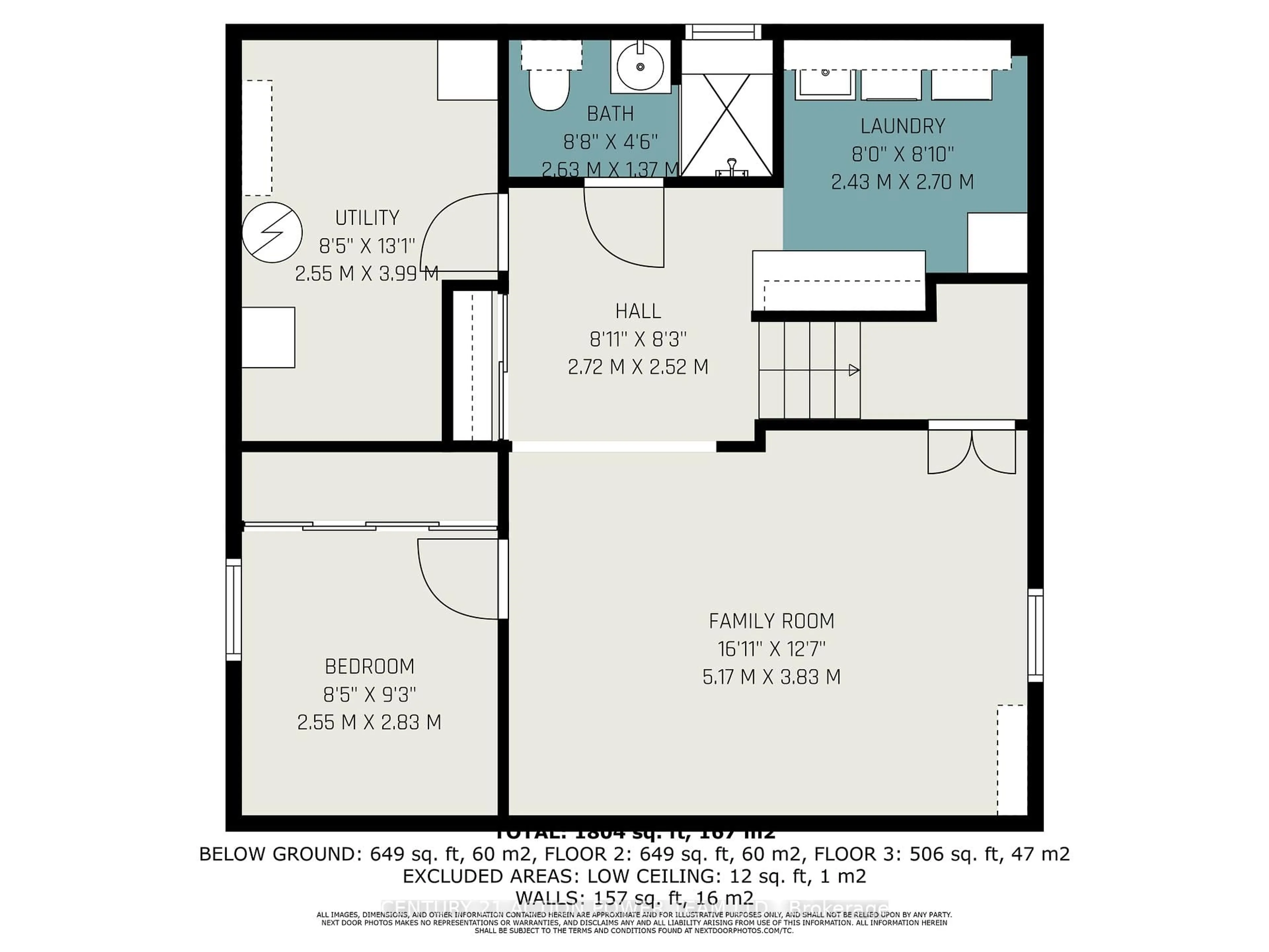 Floor plan for 1318 Brookline Ave, Ottawa Ontario K1V 6S3