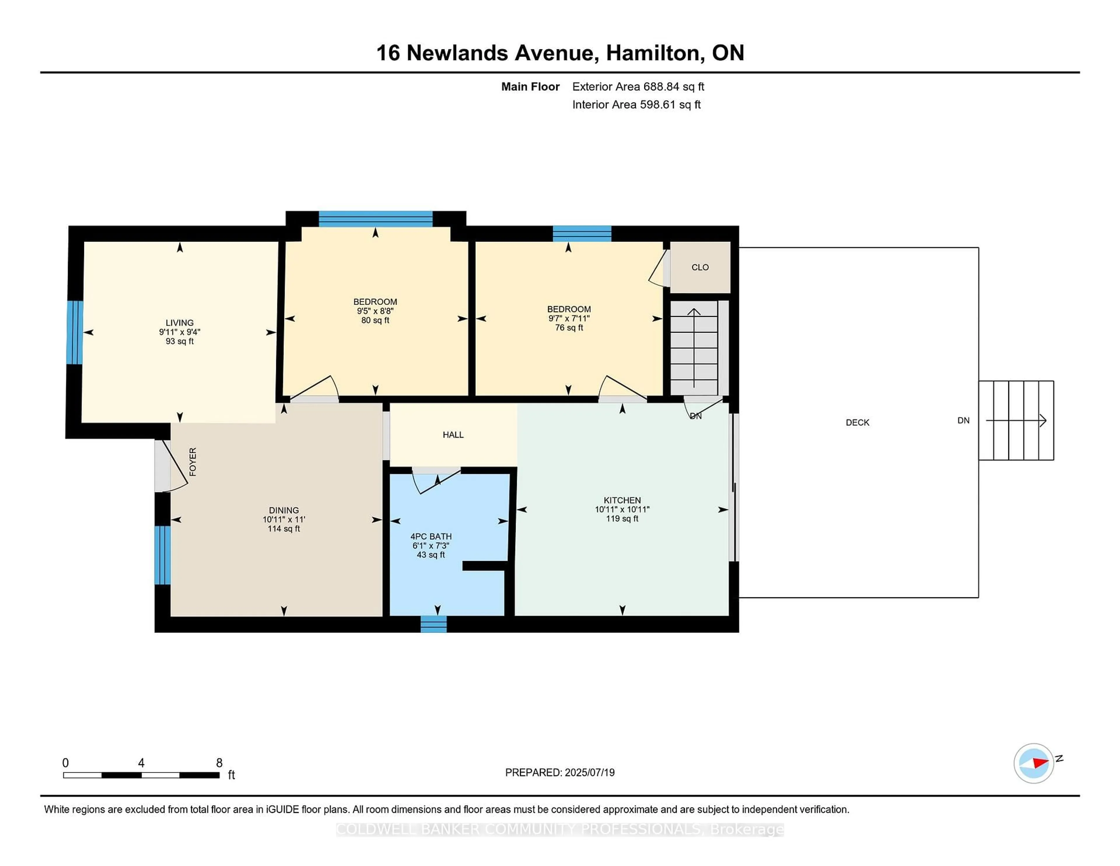 Floor plan for 16 Newlands Ave, Hamilton Ontario L8H 2T5
