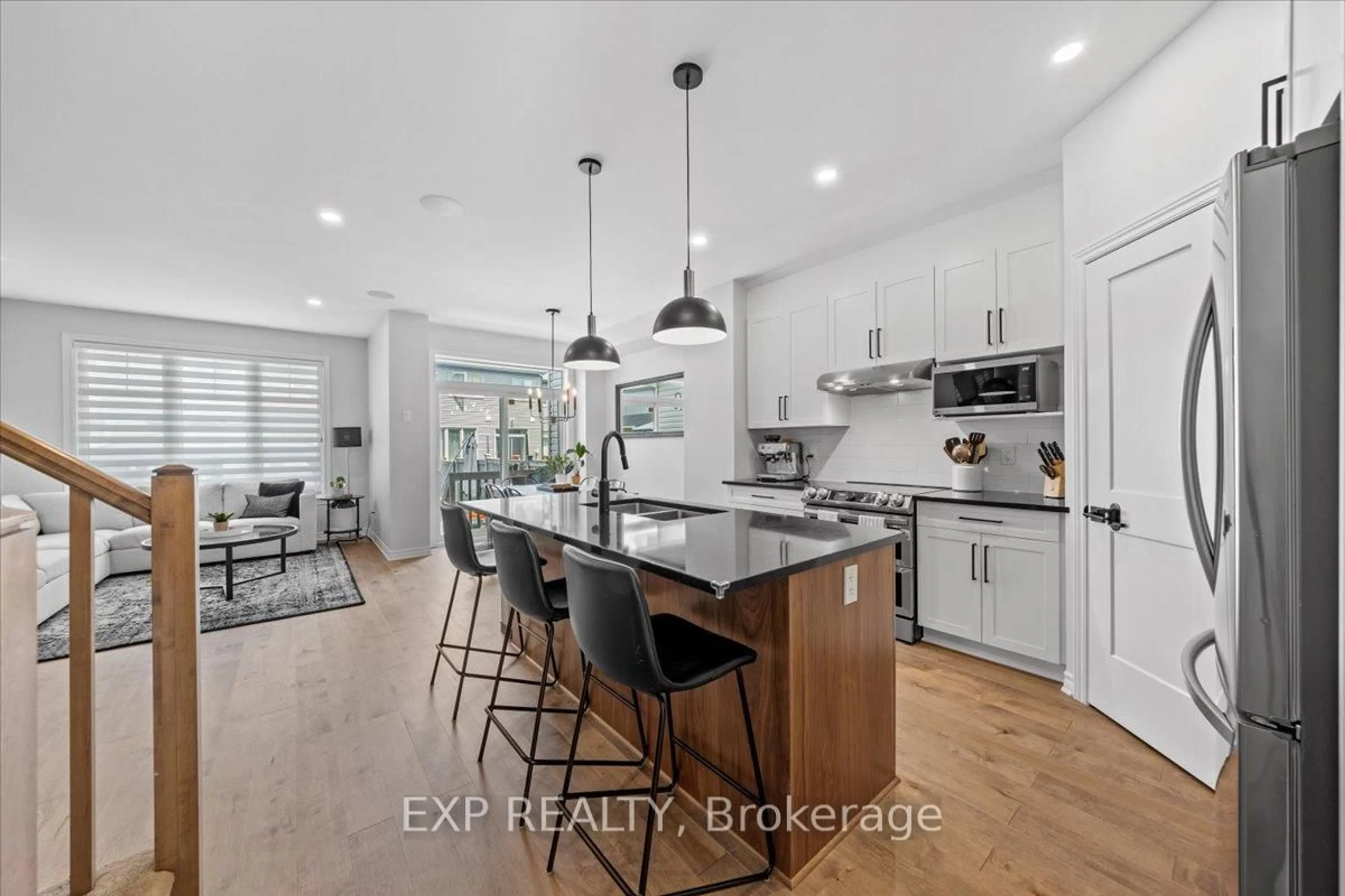 Open concept kitchen, ceramic/tile floor for 42 Jardiniere St, Ottawa Ontario K2S 2K3