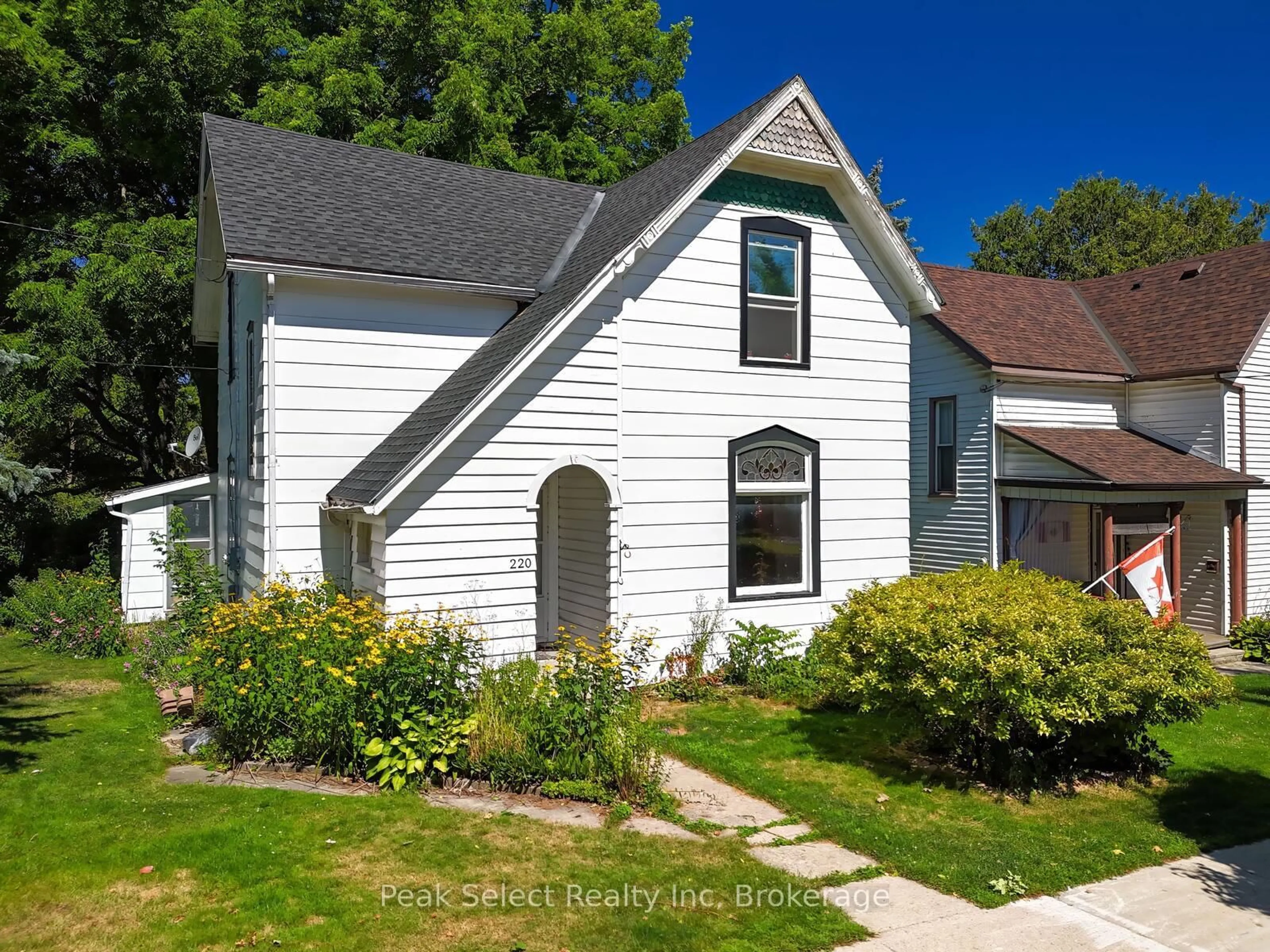 Home with vinyl exterior material, street for 220 George St, St. Marys Ontario N4X 1A2