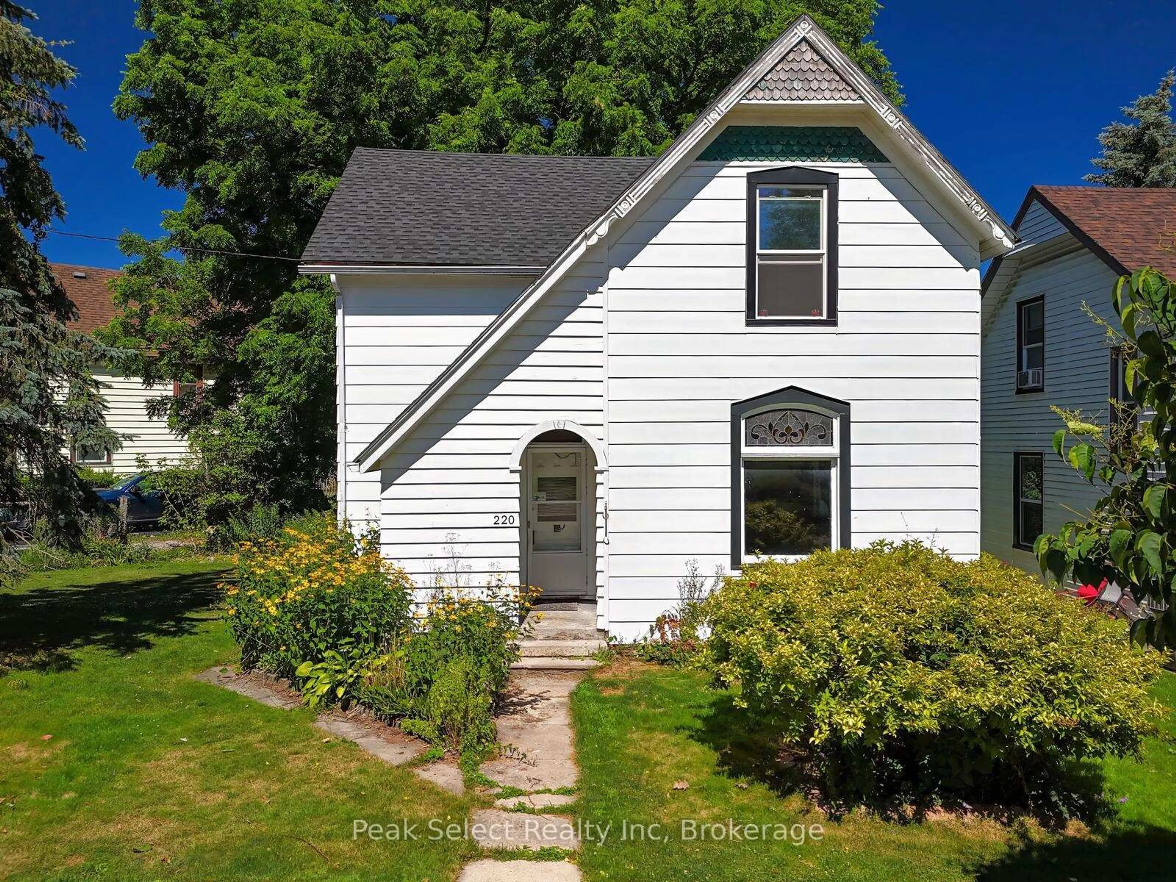 Home with vinyl exterior material, street for 220 George St, St. Marys Ontario N4X 1A2