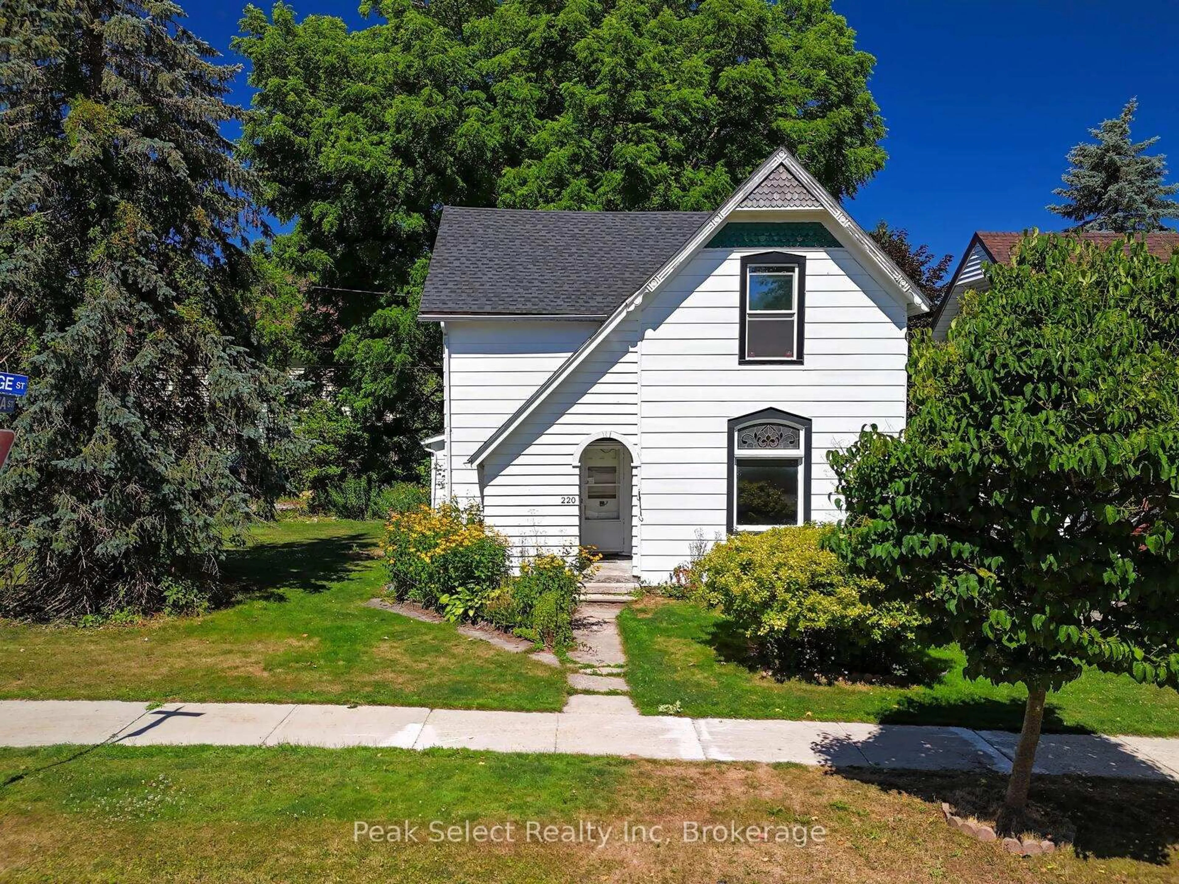 A pic from outside/outdoor area/front of a property/back of a property/a pic from drone, street for 220 George St, St. Marys Ontario N4X 1A2