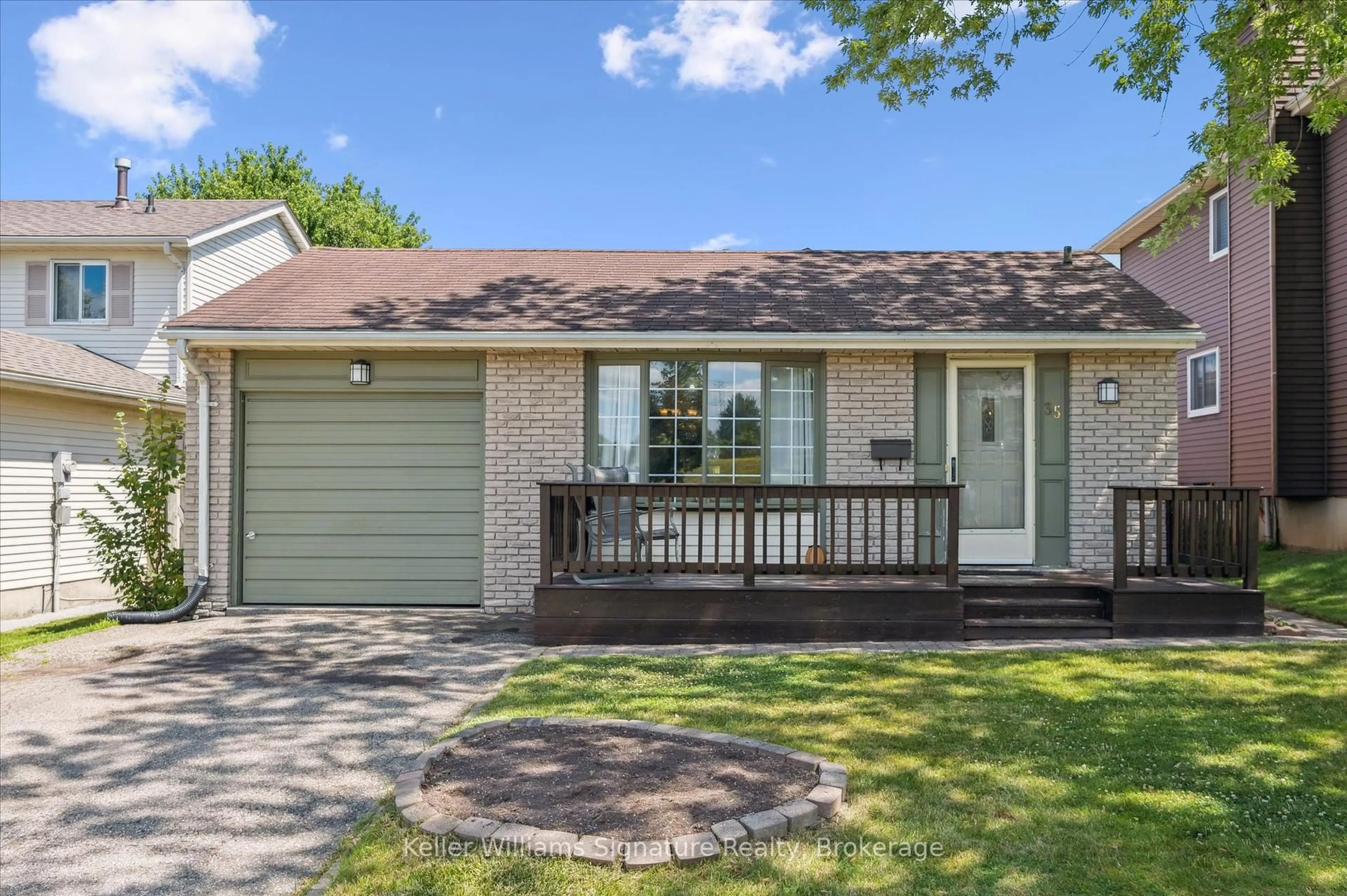 Home with vinyl exterior material, street for 35 Parkland Cres, Kitchener Ontario N2N 1R5