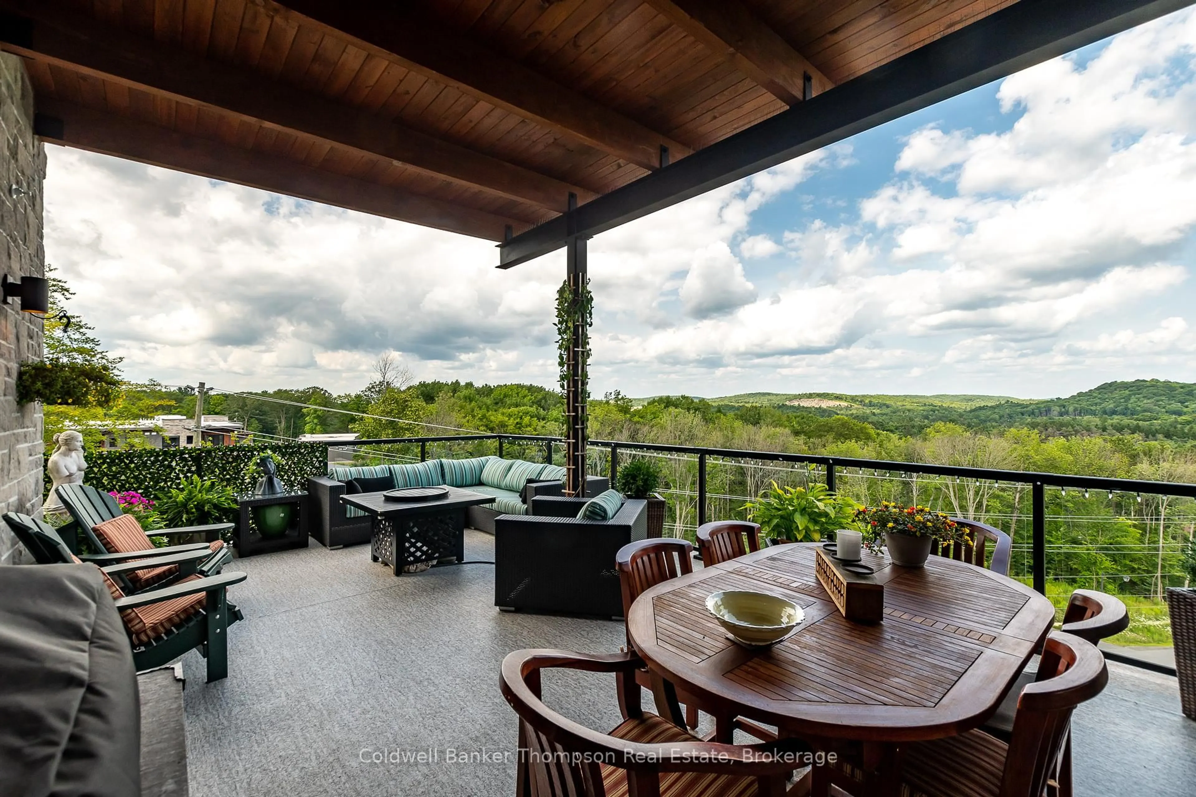 Patio, water/lake/river/ocean view for 18 Campus Tr #403, Huntsville Ontario P1H 0K2