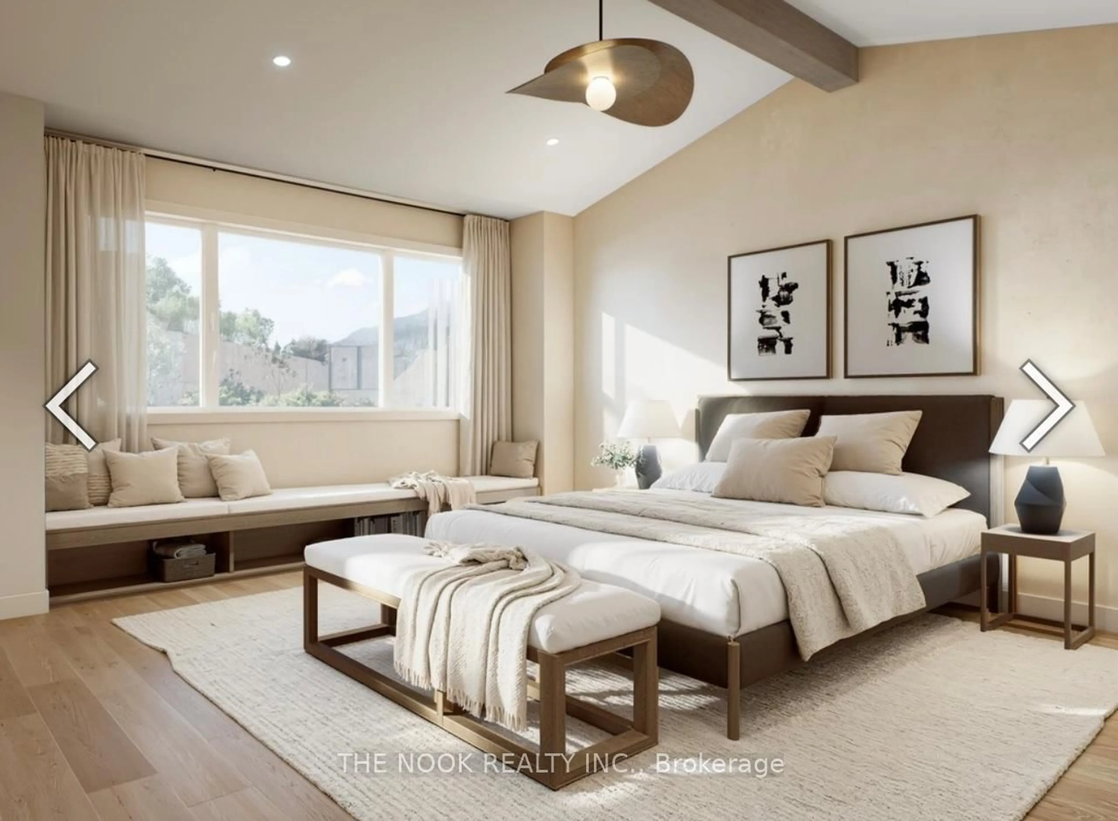 Bedroom with bed, wood/laminate floor for 50 Russell St, Kawartha Lakes Ontario K9V 2A6
