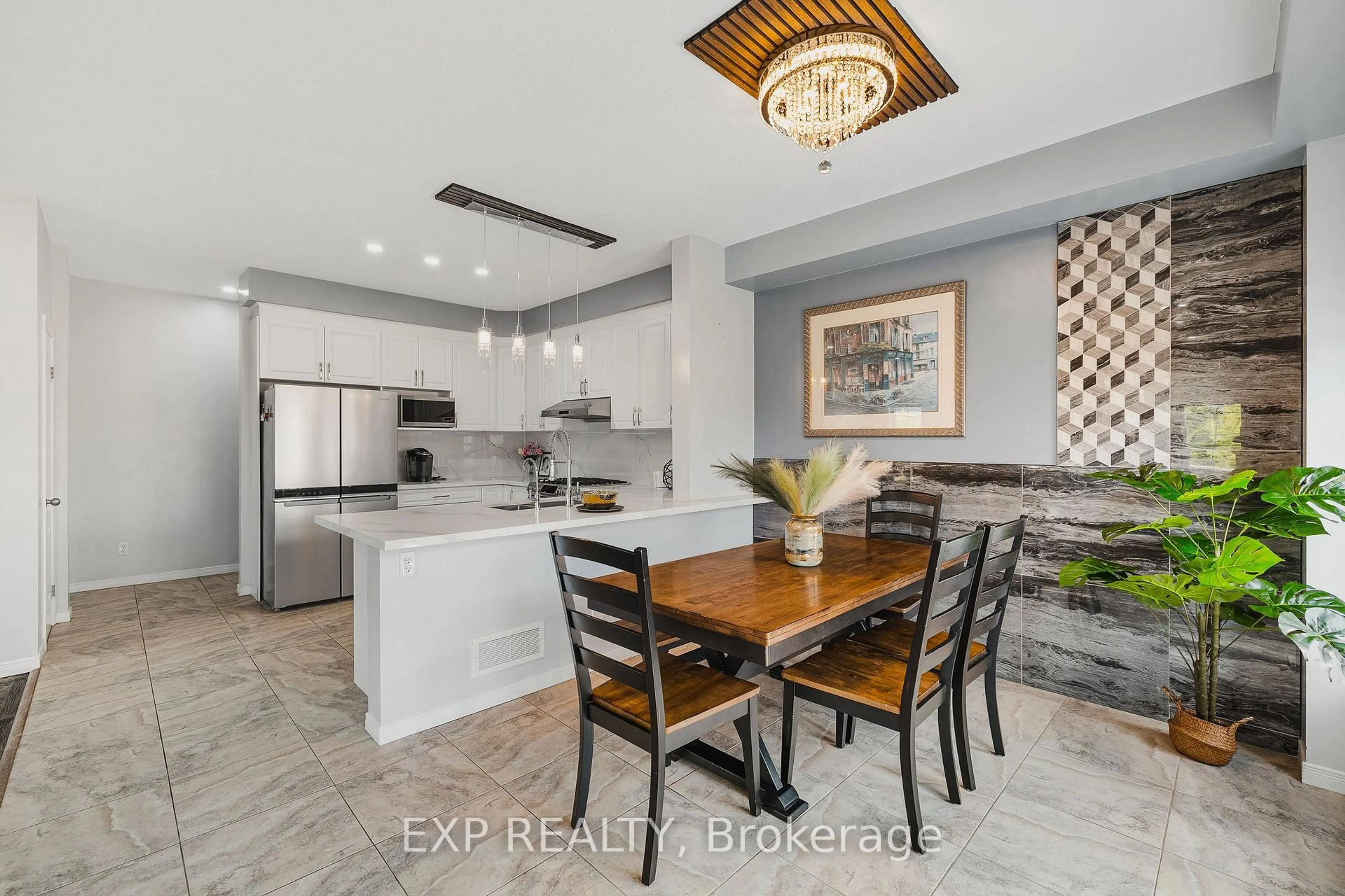 Open concept kitchen, ceramic/tile floor for 2 Wildflower St, Kitchener Ontario N2P 0E7