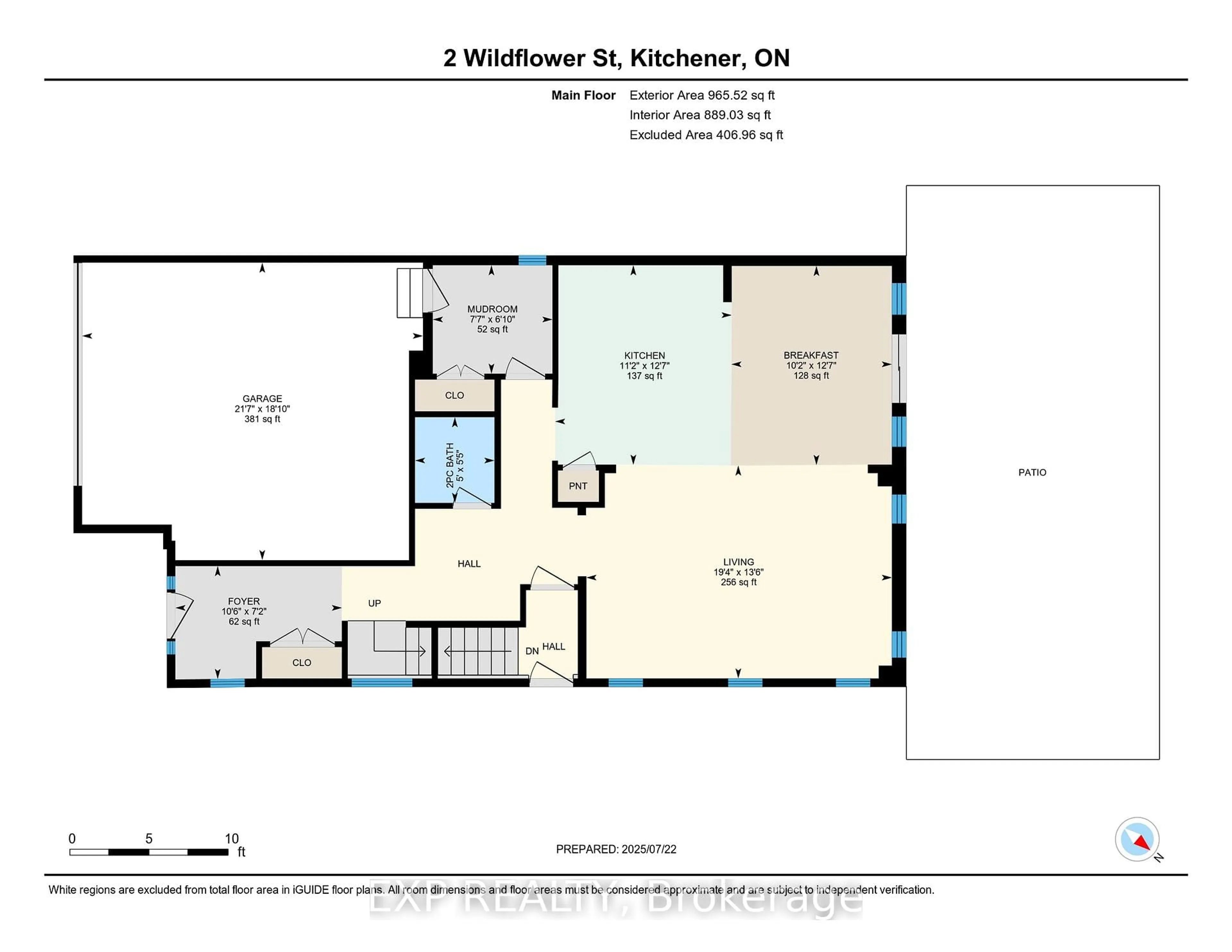 Floor plan for 2 Wildflower St, Kitchener Ontario N2P 0E7