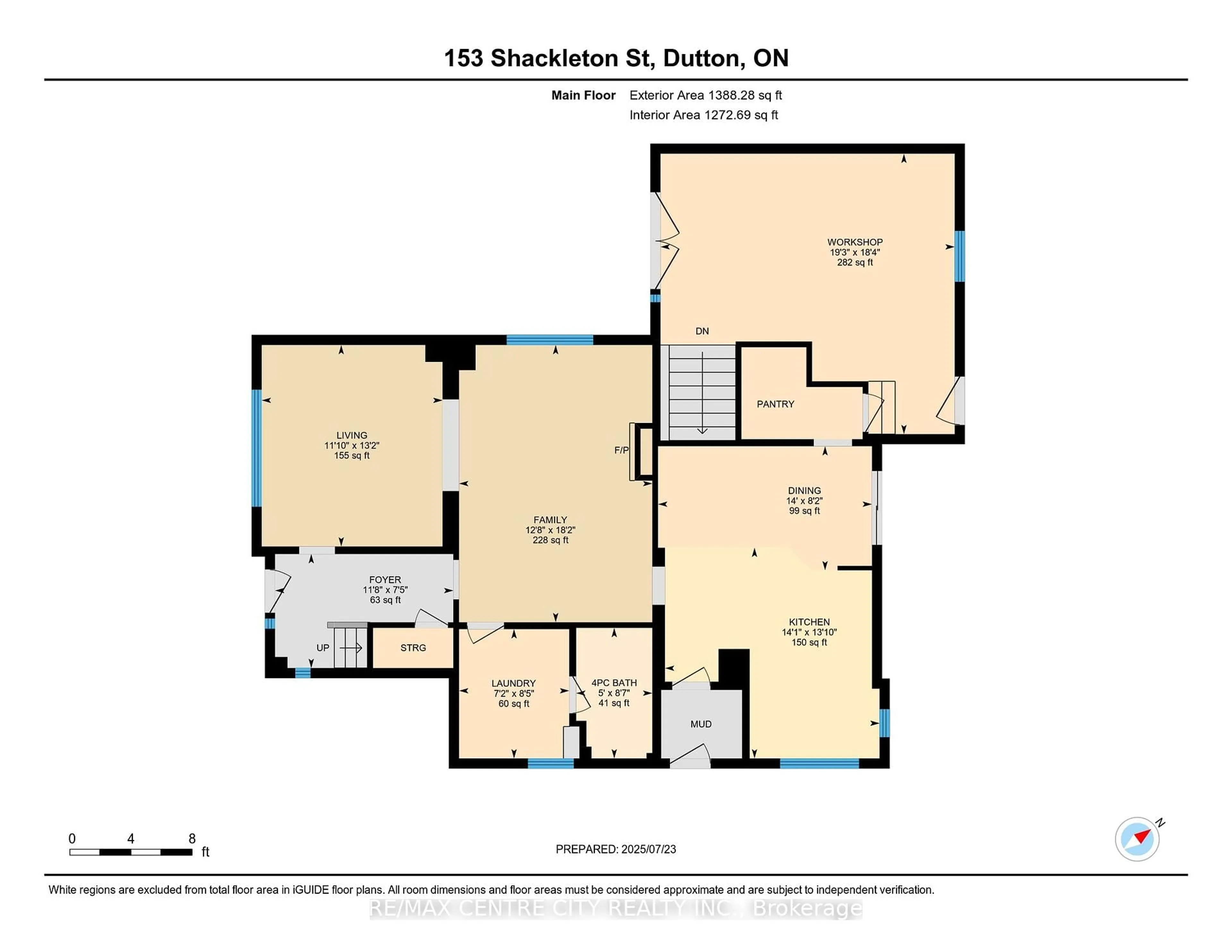 Floor plan for 153 Shackleton St, Dutton/Dunwich Ontario N0L 1J0