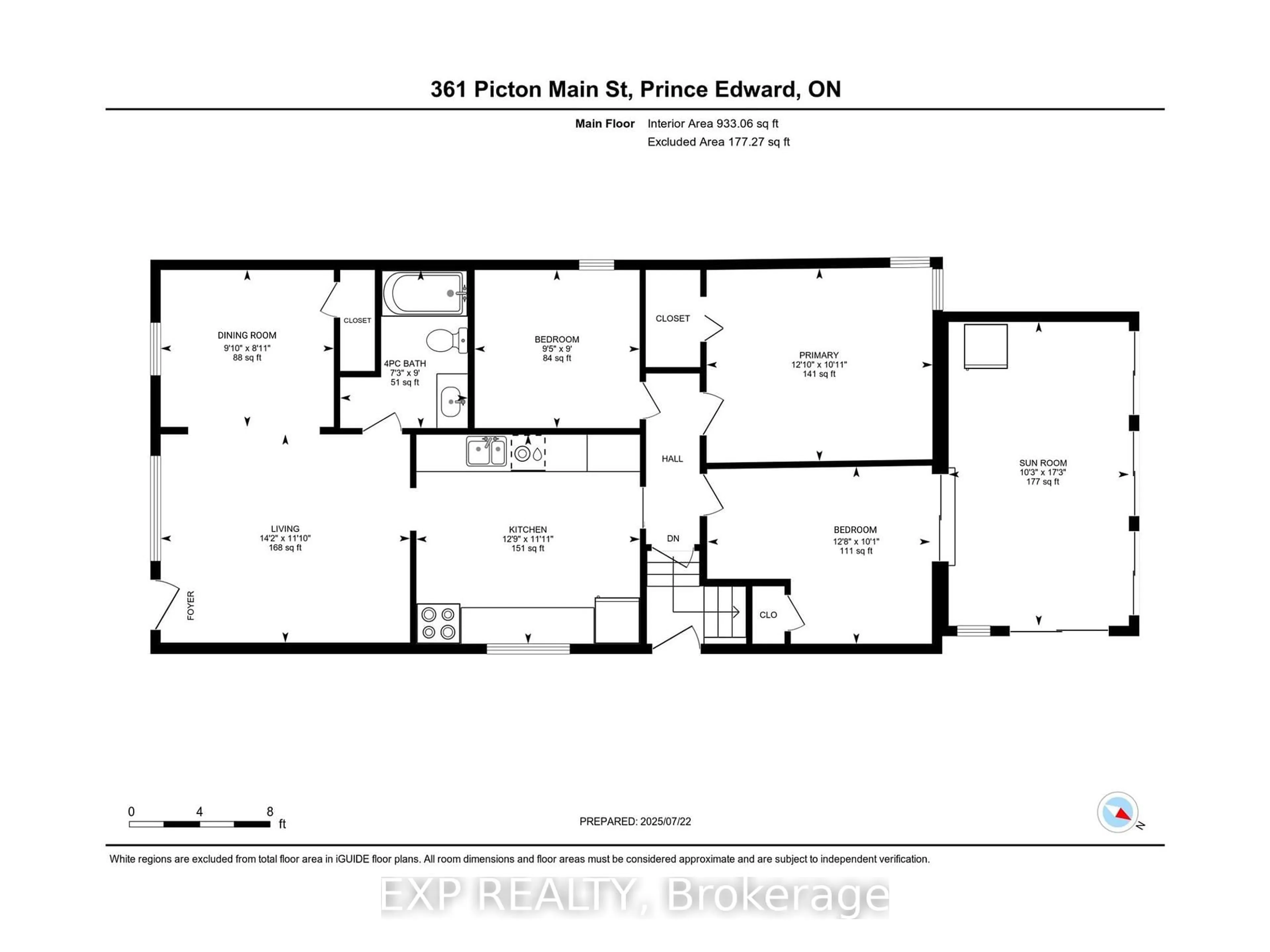Floor plan for 361 Picton Main St, Prince Edward County Ontario K0K 2T0