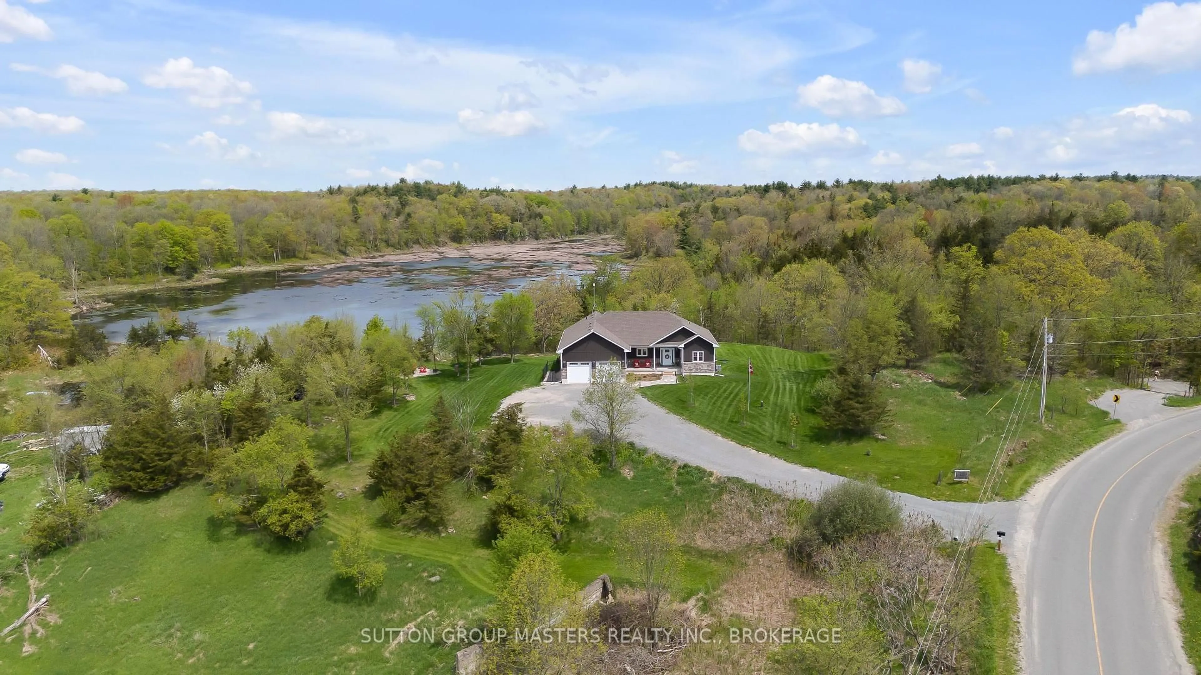 A pic from outside/outdoor area/front of a property/back of a property/a pic from drone, water/lake/river/ocean view for 6909 Battersea Rd, Battersea Ontario K0H 1H0