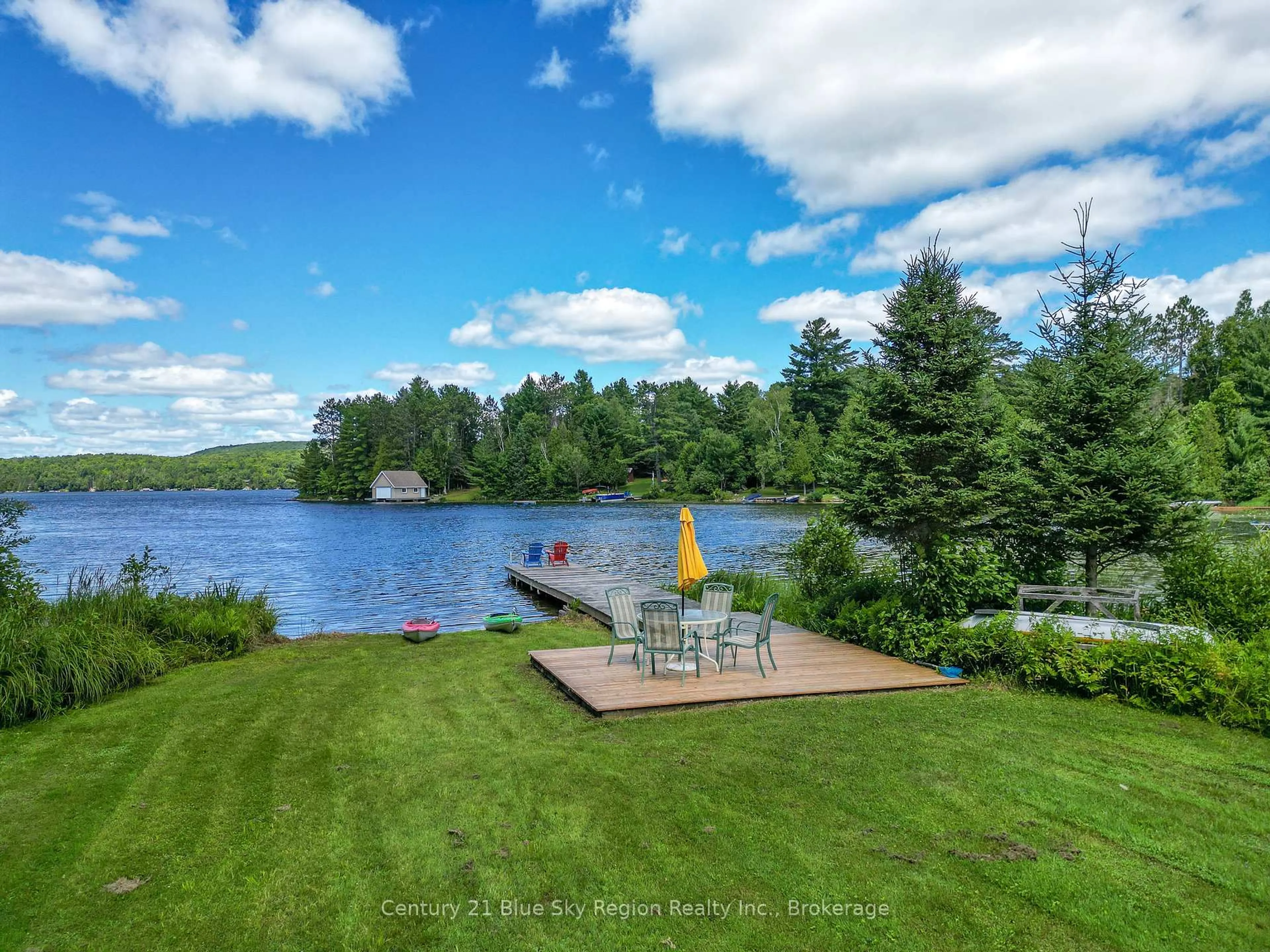 A pic from outside/outdoor area/front of a property/back of a property/a pic from drone, water/lake/river/ocean view for 353 Macpherson Dr, East Ferris Ontario P0H 1K0