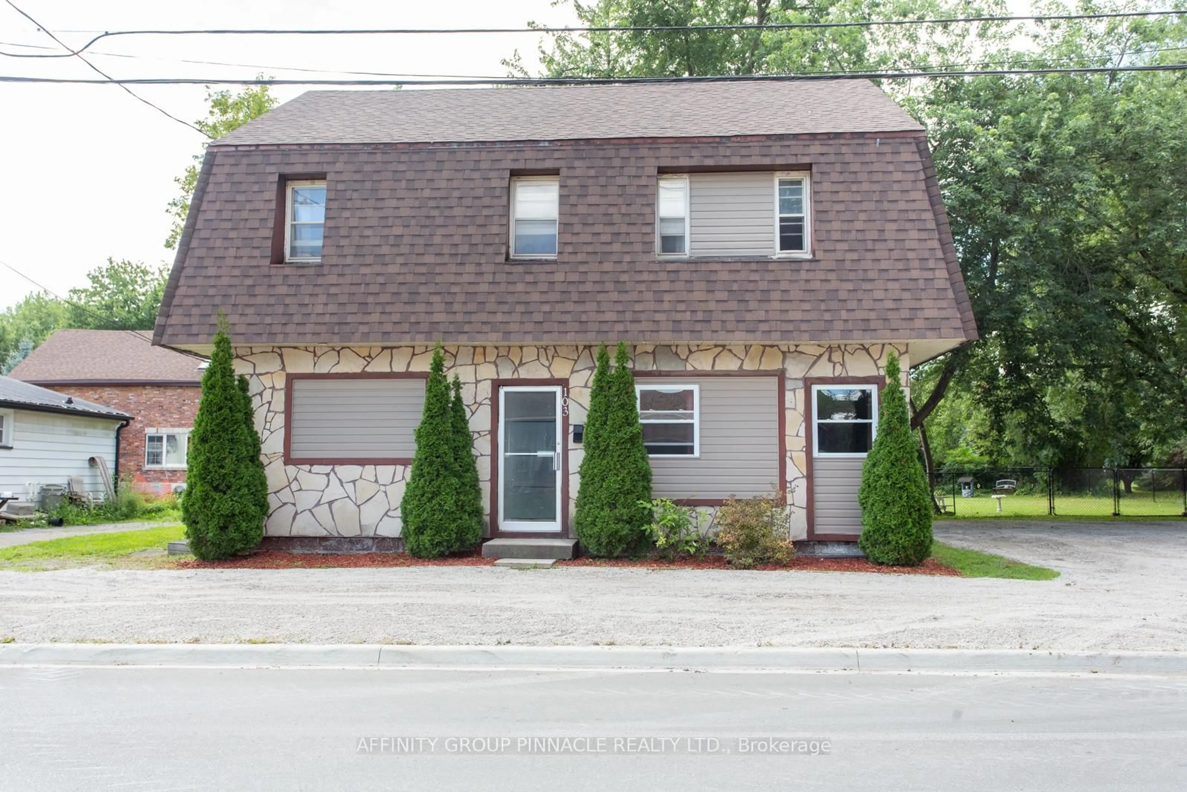 Home with vinyl exterior material, street for 103 Durham St, Kawartha Lakes Ontario K9V 2R2