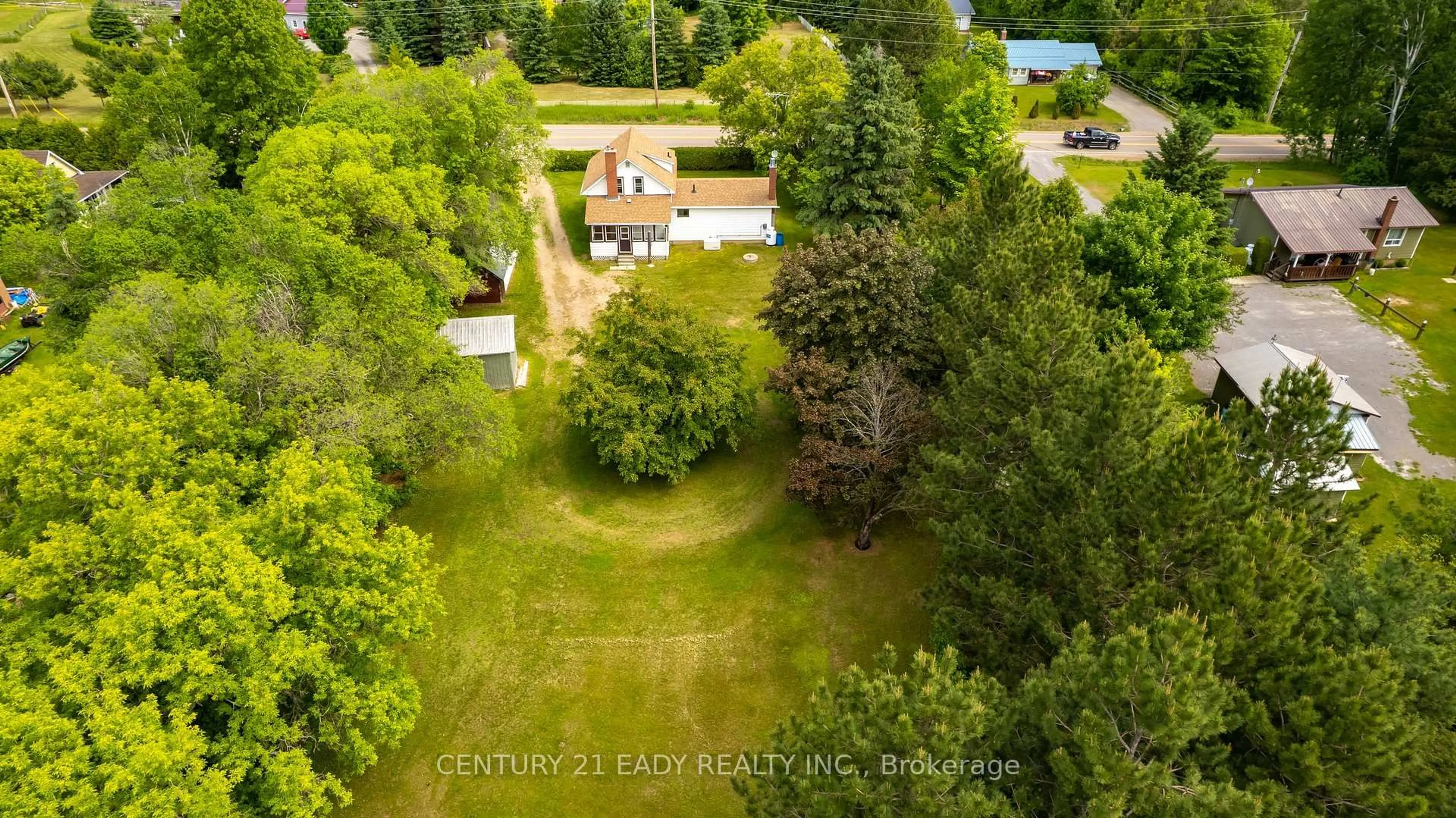 A pic from outside/outdoor area/front of a property/back of a property/a pic from drone, forest/trees view for 3879 Foymount Rd, Eganville Ontario K0J 1T0