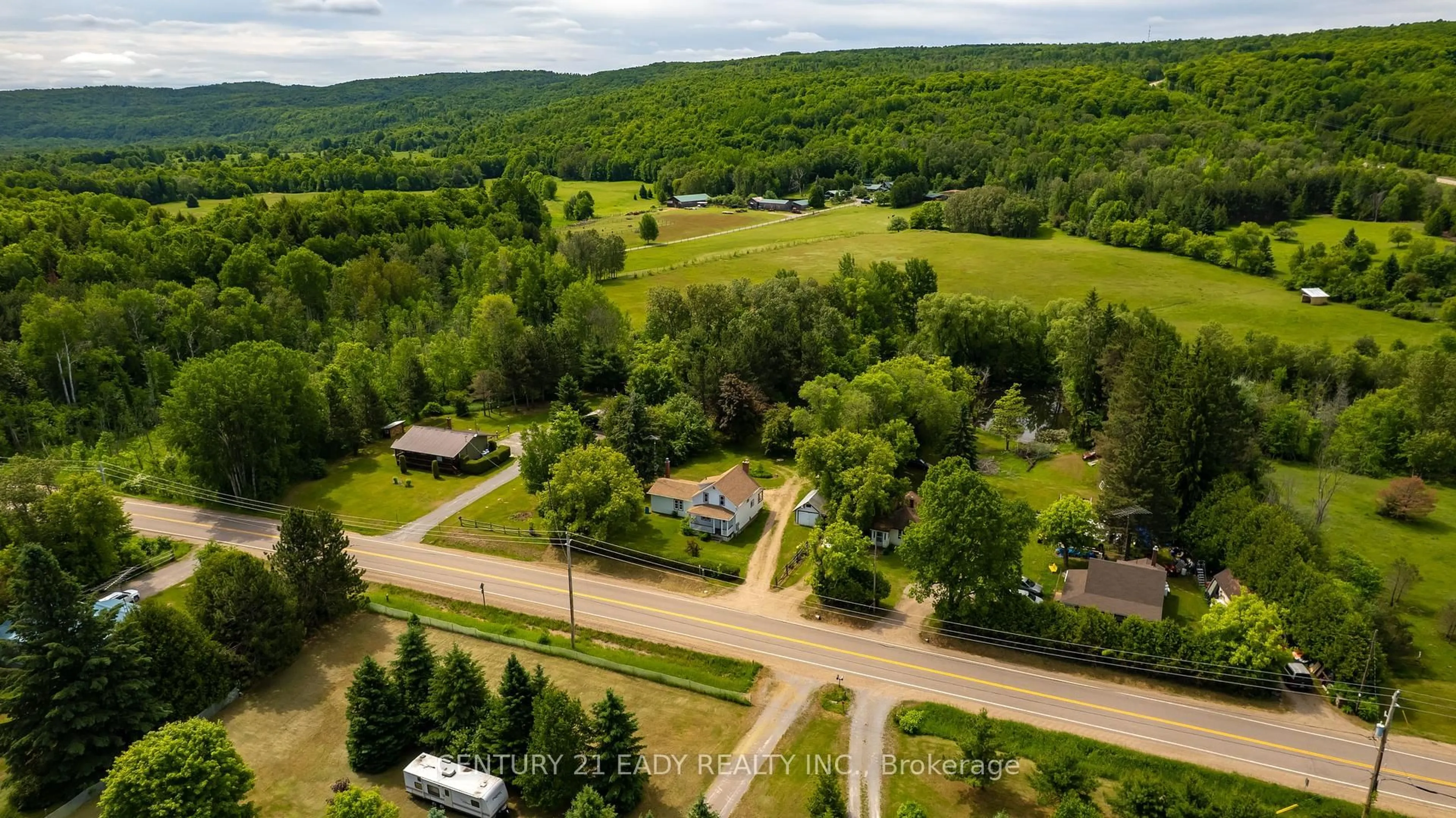 A pic from outside/outdoor area/front of a property/back of a property/a pic from drone, forest/trees view for 3879 Foymount Rd, Eganville Ontario K0J 1T0