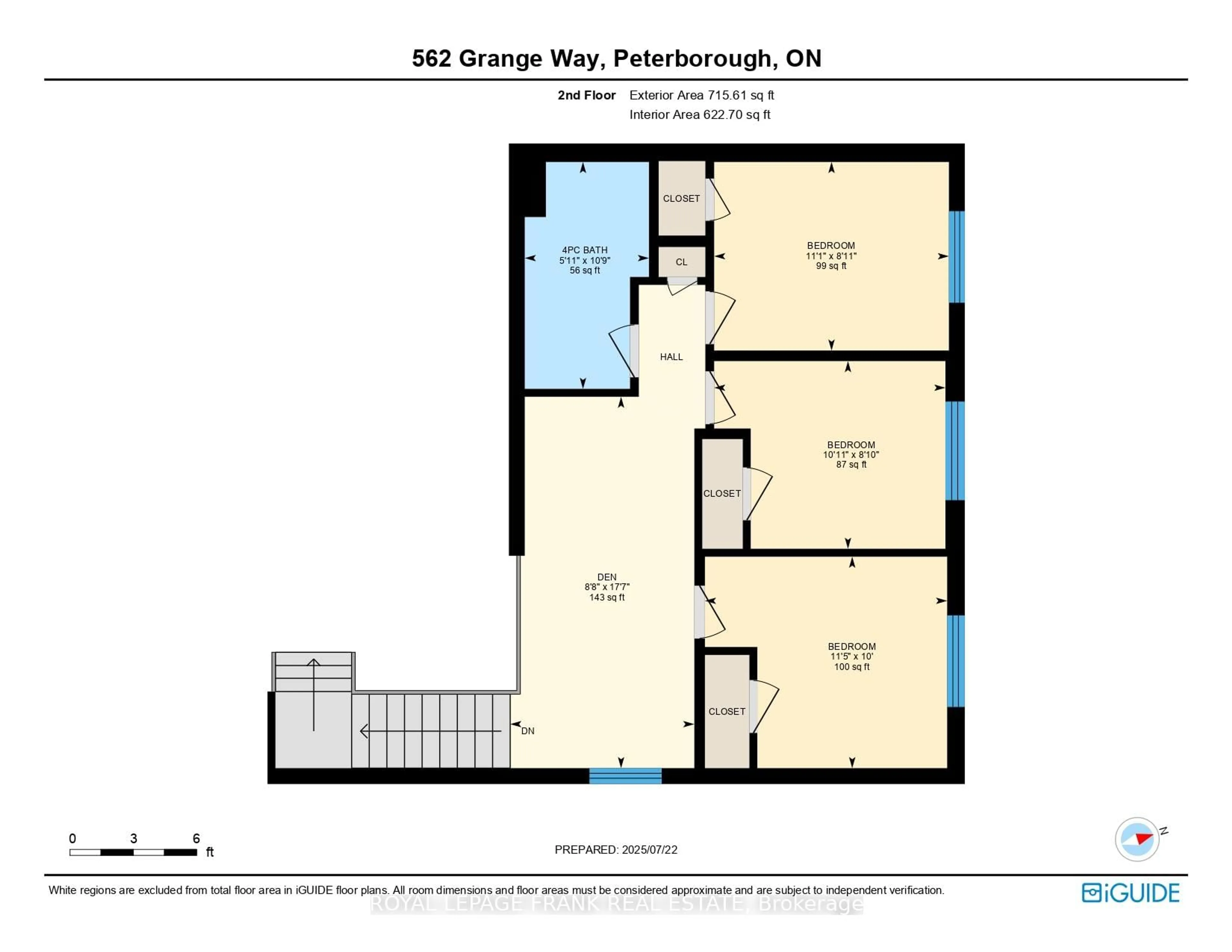 Floor plan for 562 Grange Way, Peterborough North Ontario K9H 0G5