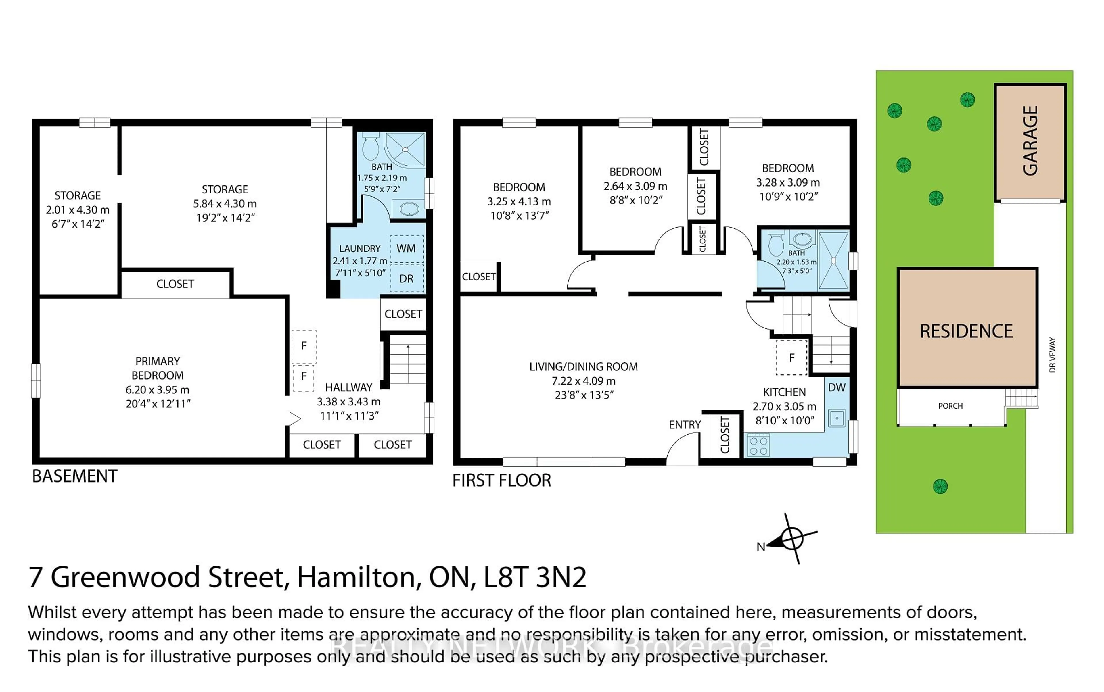 Floor plan for 7 Greenwood St, Hamilton Ontario L8T 3N2