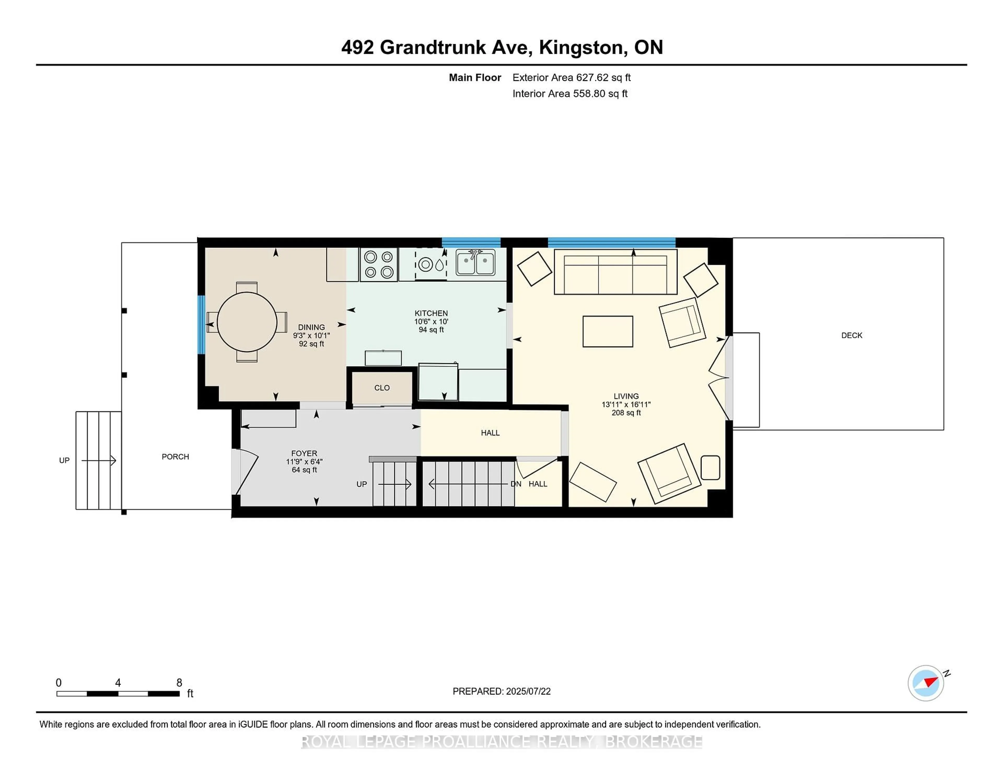 Floor plan for 492 Grandtrunk Ave, Kingston Ontario K7M 8P6