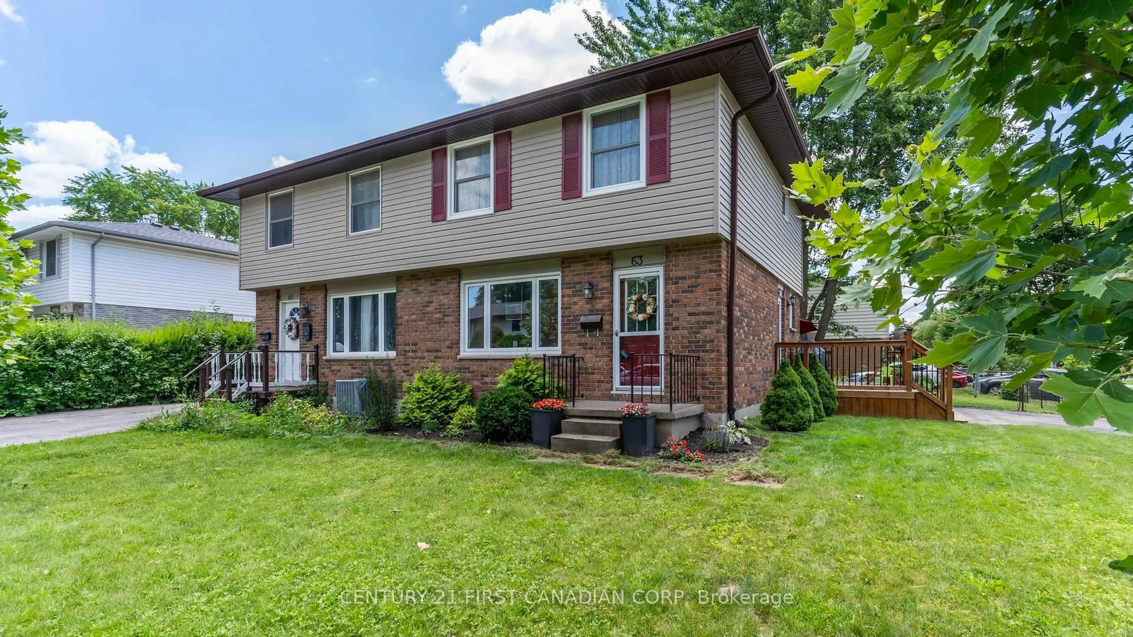 Home with brick exterior material, street for 63 Augusta Cres, London South Ontario N6E 2C9