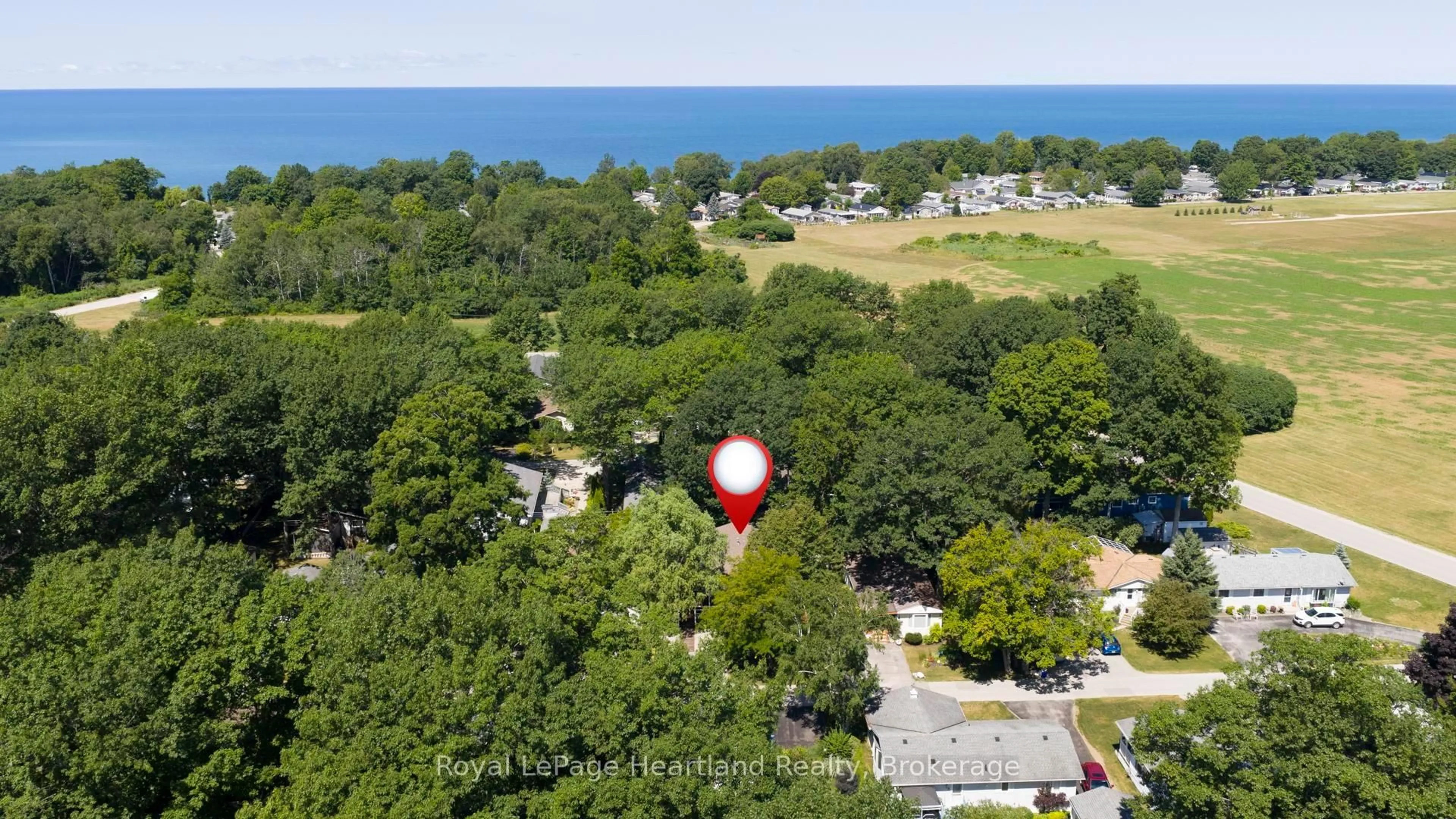 A pic from outside/outdoor area/front of a property/back of a property/a pic from drone, water/lake/river/ocean view for 7 Cree Lane, Ashfield-Colborne-Wawanosh Ontario N7A 3Y2
