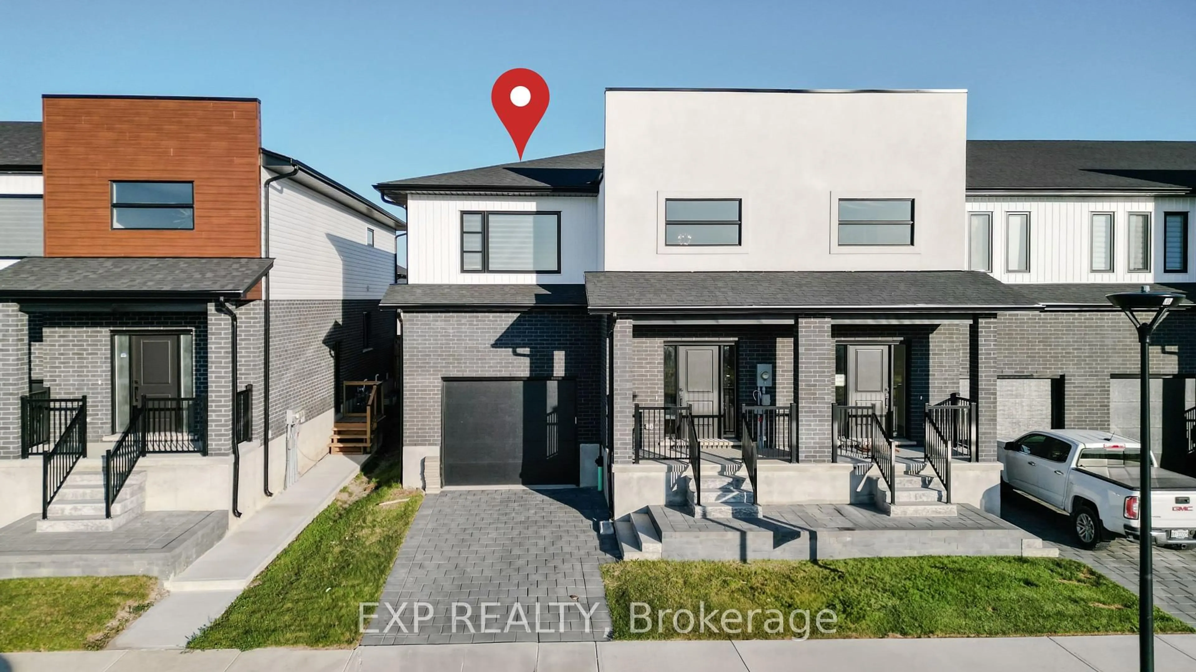A pic from outside/outdoor area/front of a property/back of a property/a pic from drone, street for 6687 Royal Magnolia Ave, London South Ontario N6P 1H5