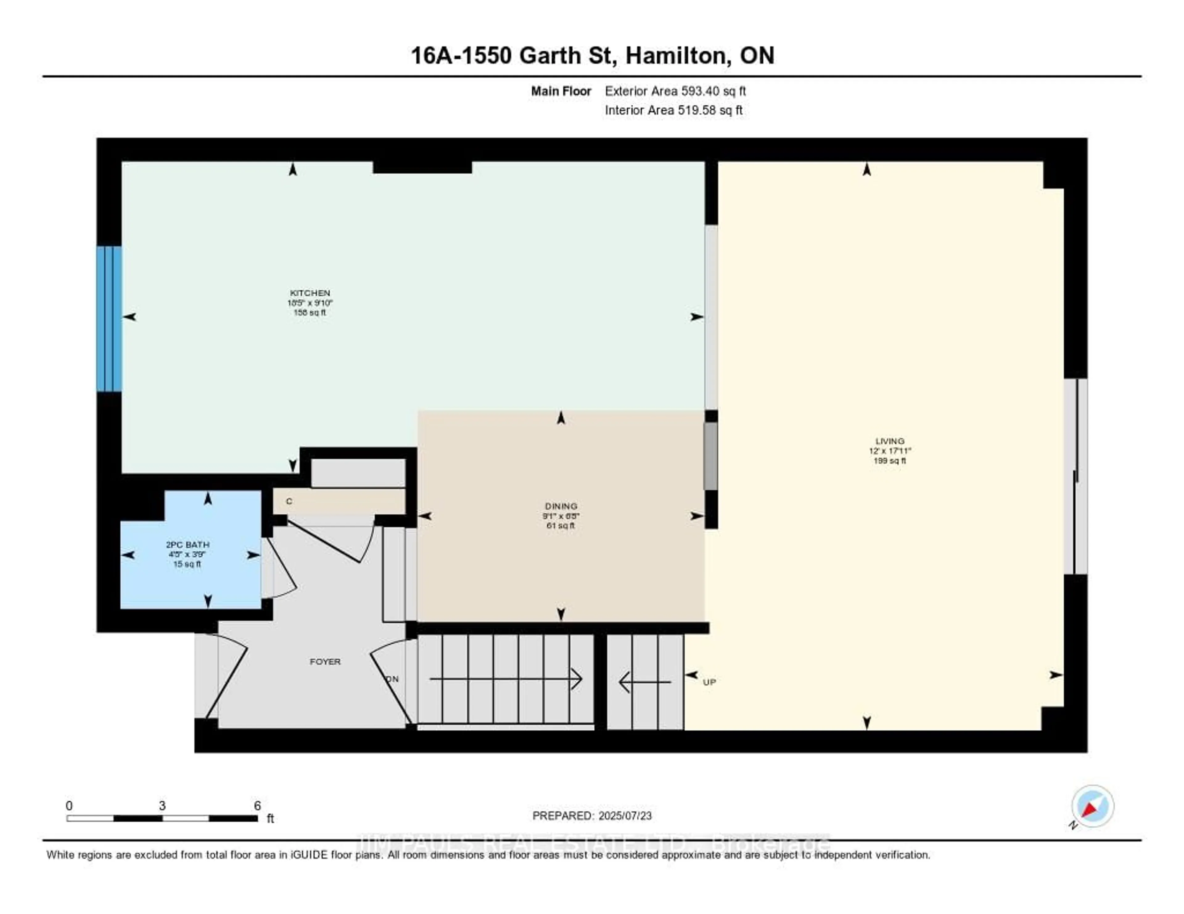 Floor plan for 1550 Garth St #16A, Hamilton Ontario L9B 1T3