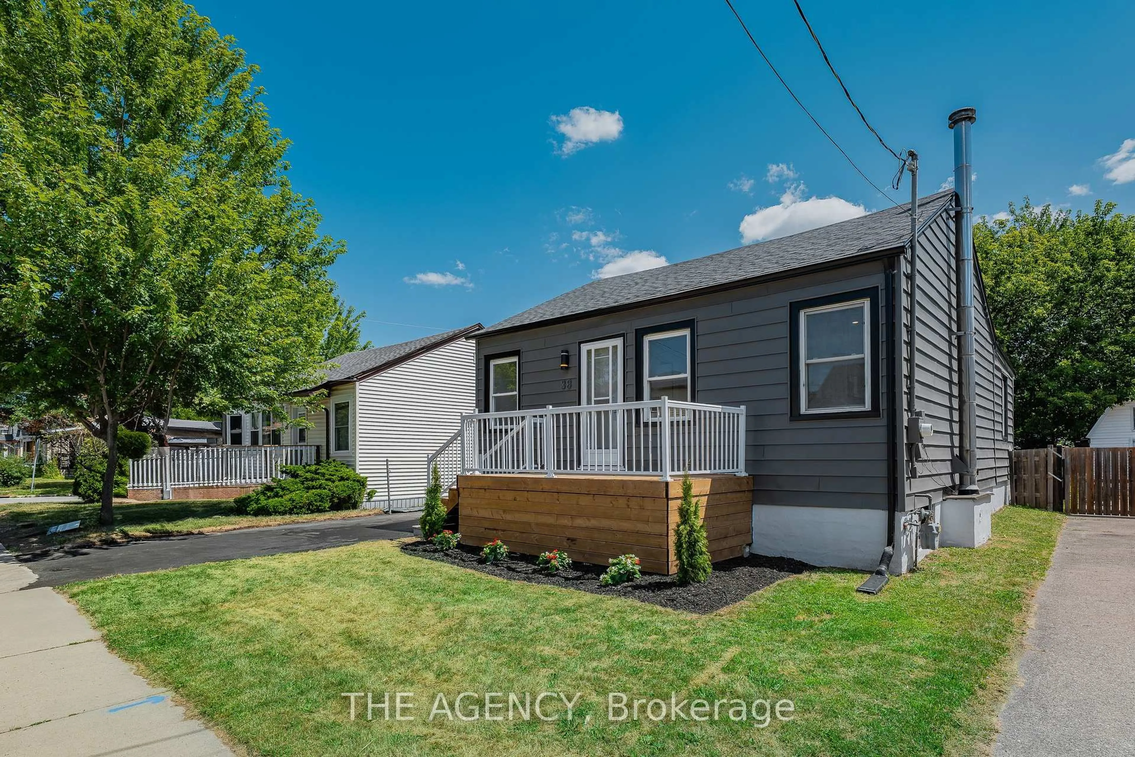 Home with vinyl exterior material, street for 38 Parkview Rd, St. Catharines Ontario L2M 5S1
