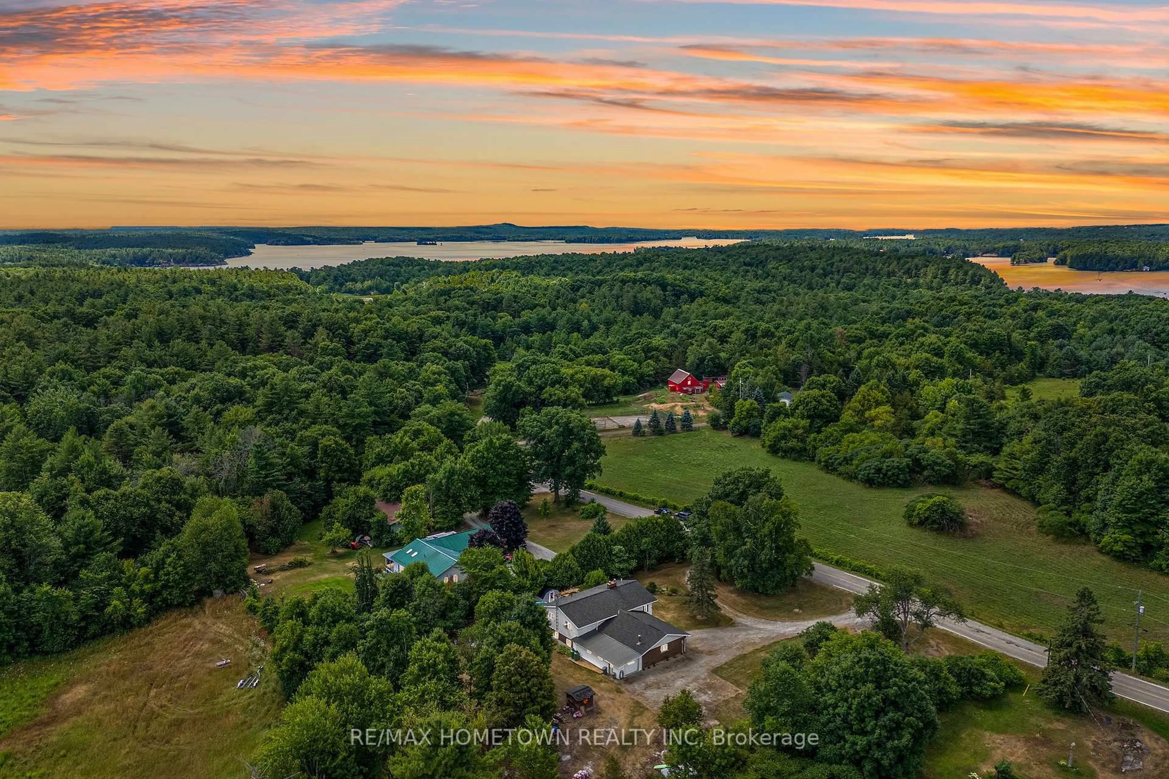 A pic from outside/outdoor area/front of a property/back of a property/a pic from drone, water/lake/river/ocean view for 577 County Park Rd, Athens Ontario K0E 1B0