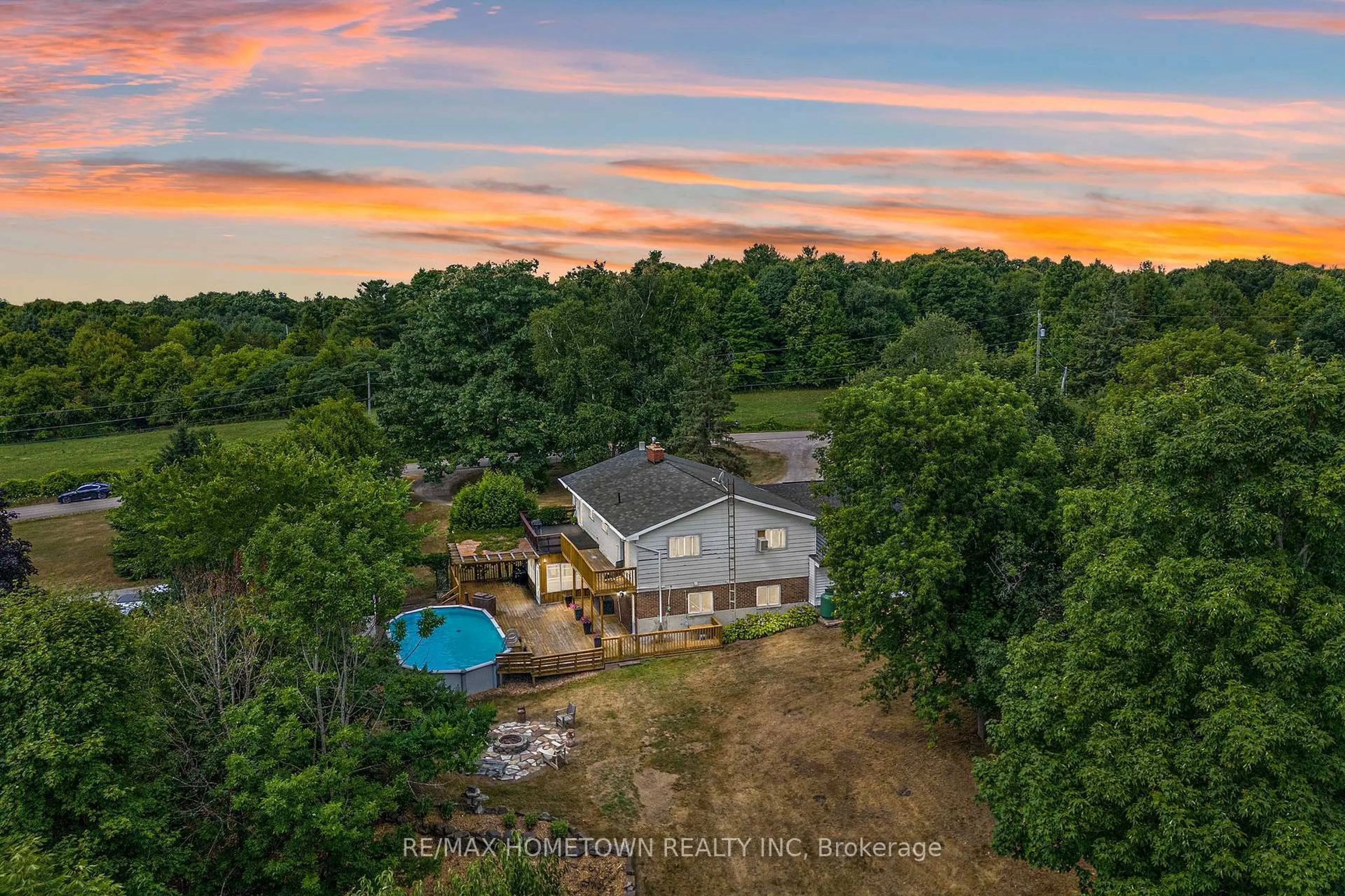 A pic from outside/outdoor area/front of a property/back of a property/a pic from drone, water/lake/river/ocean view for 577 County Park Rd, Athens Ontario K0E 1B0