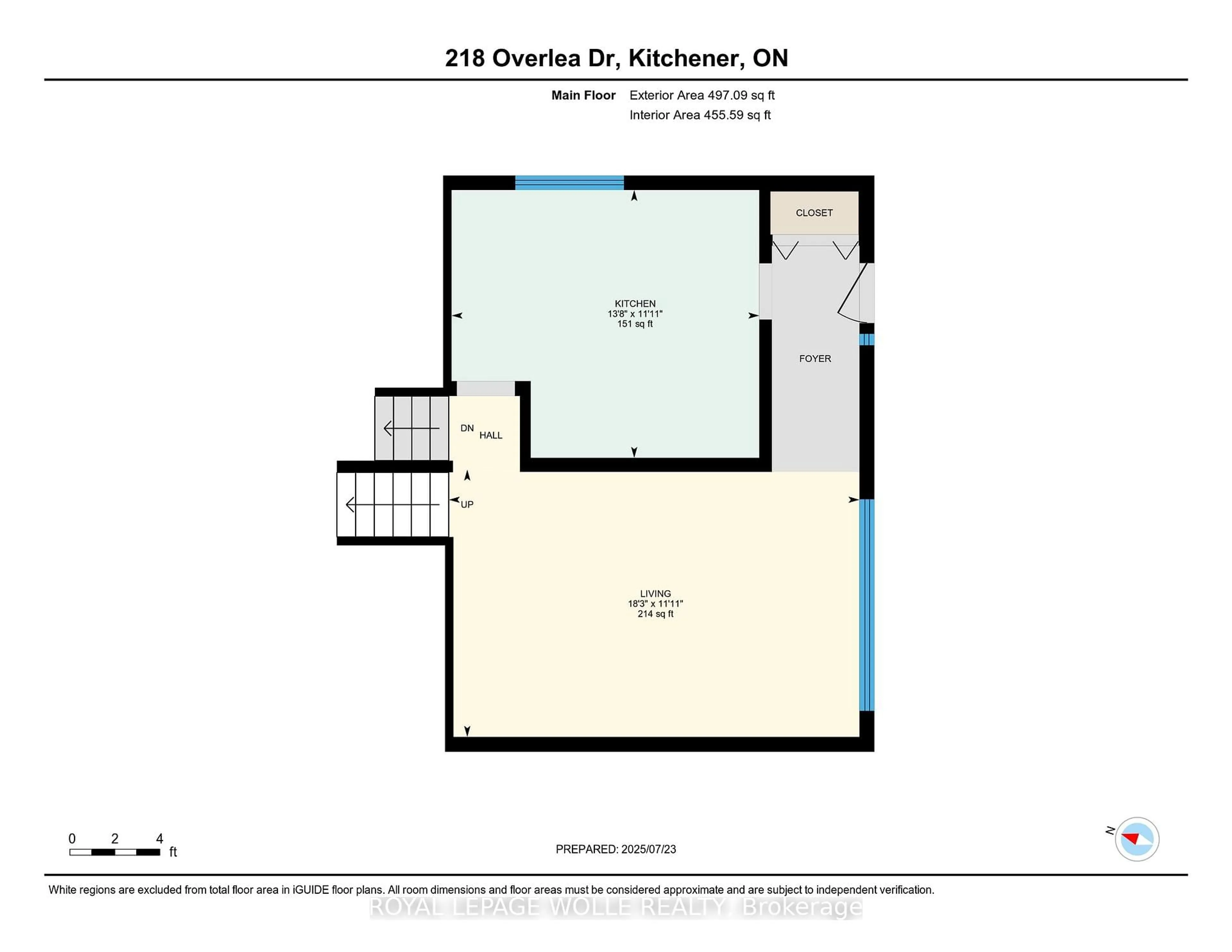 Floor plan for 218 Overlea Dr, Kitchener Ontario N2M 1T3