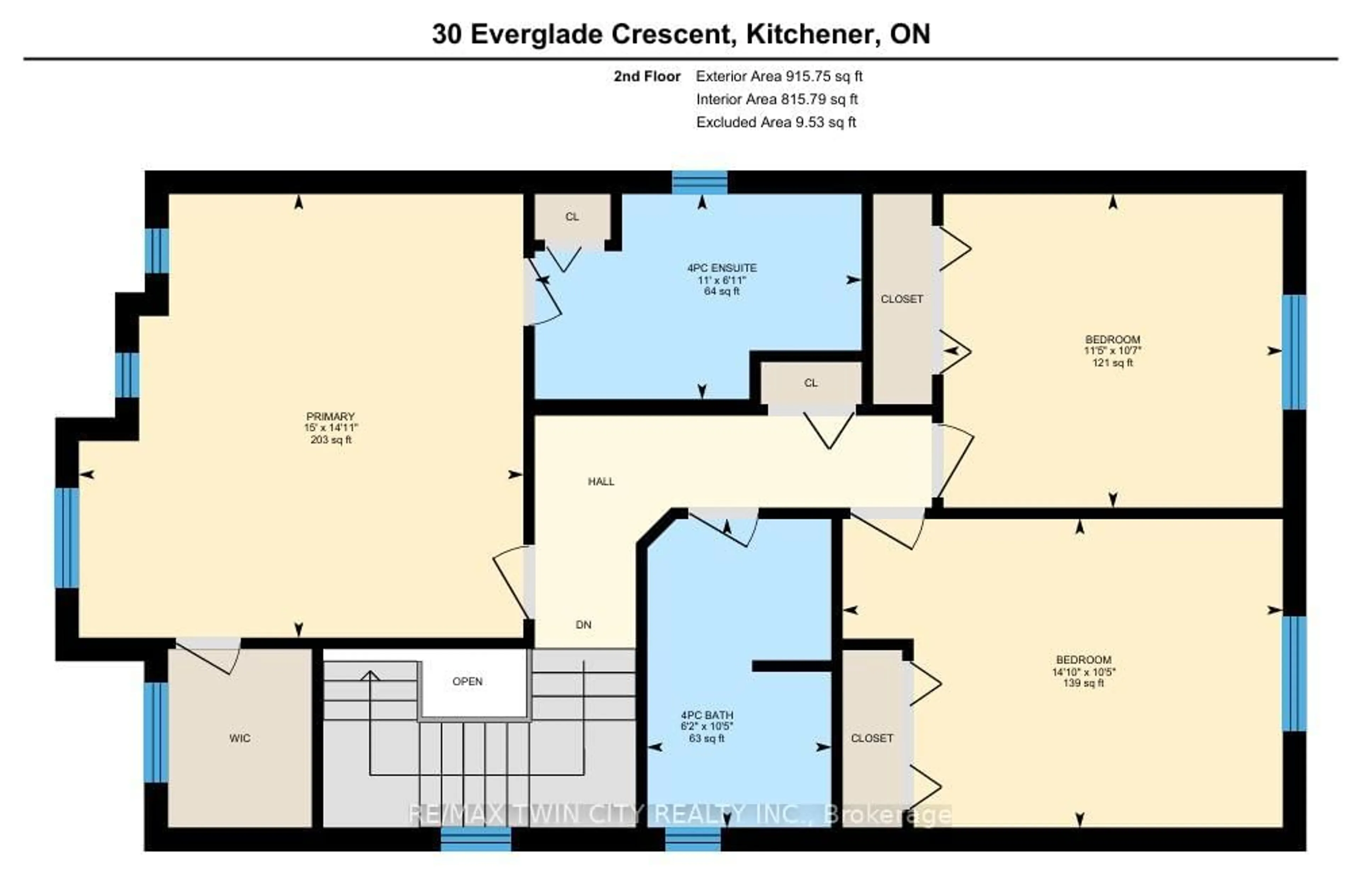 Floor plan for 30 Everglade Cres, Kitchener Ontario N2E 3Y6