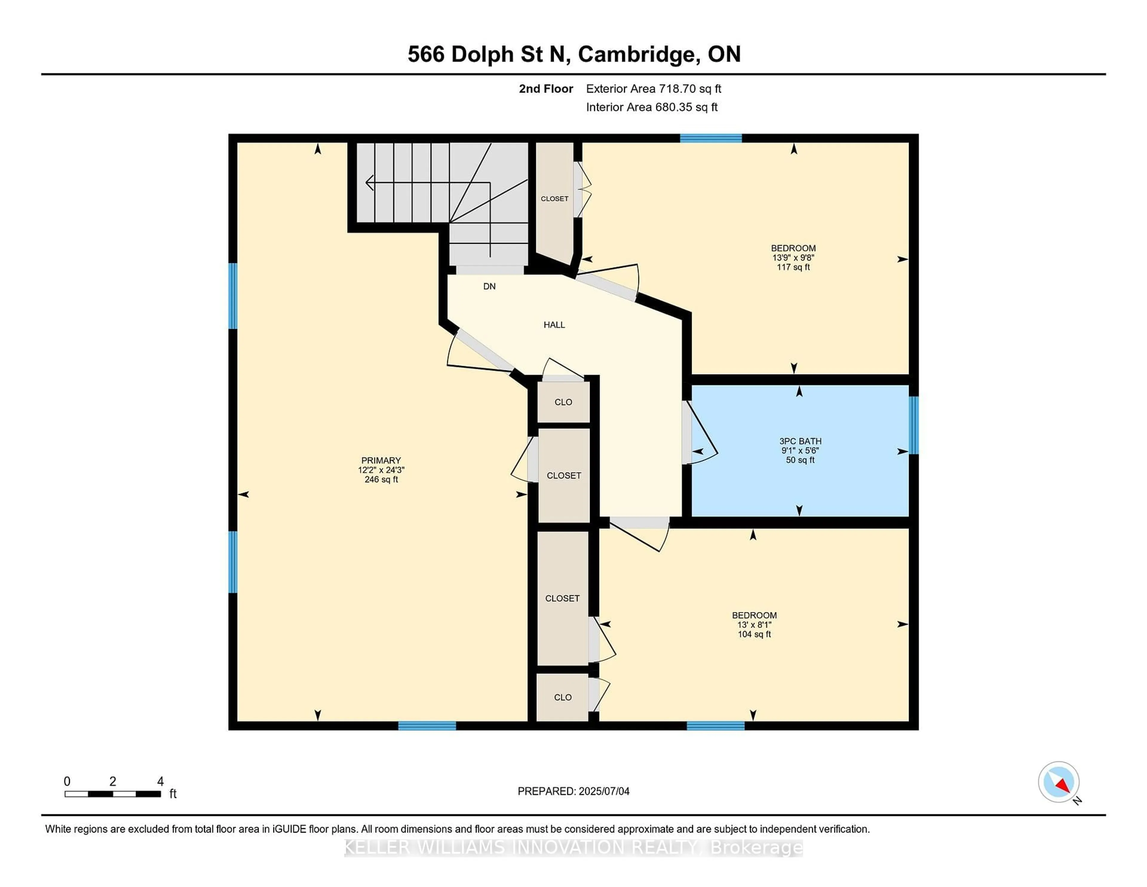 Floor plan for 566 Dolph St, Cambridge Ontario N3H 2B2