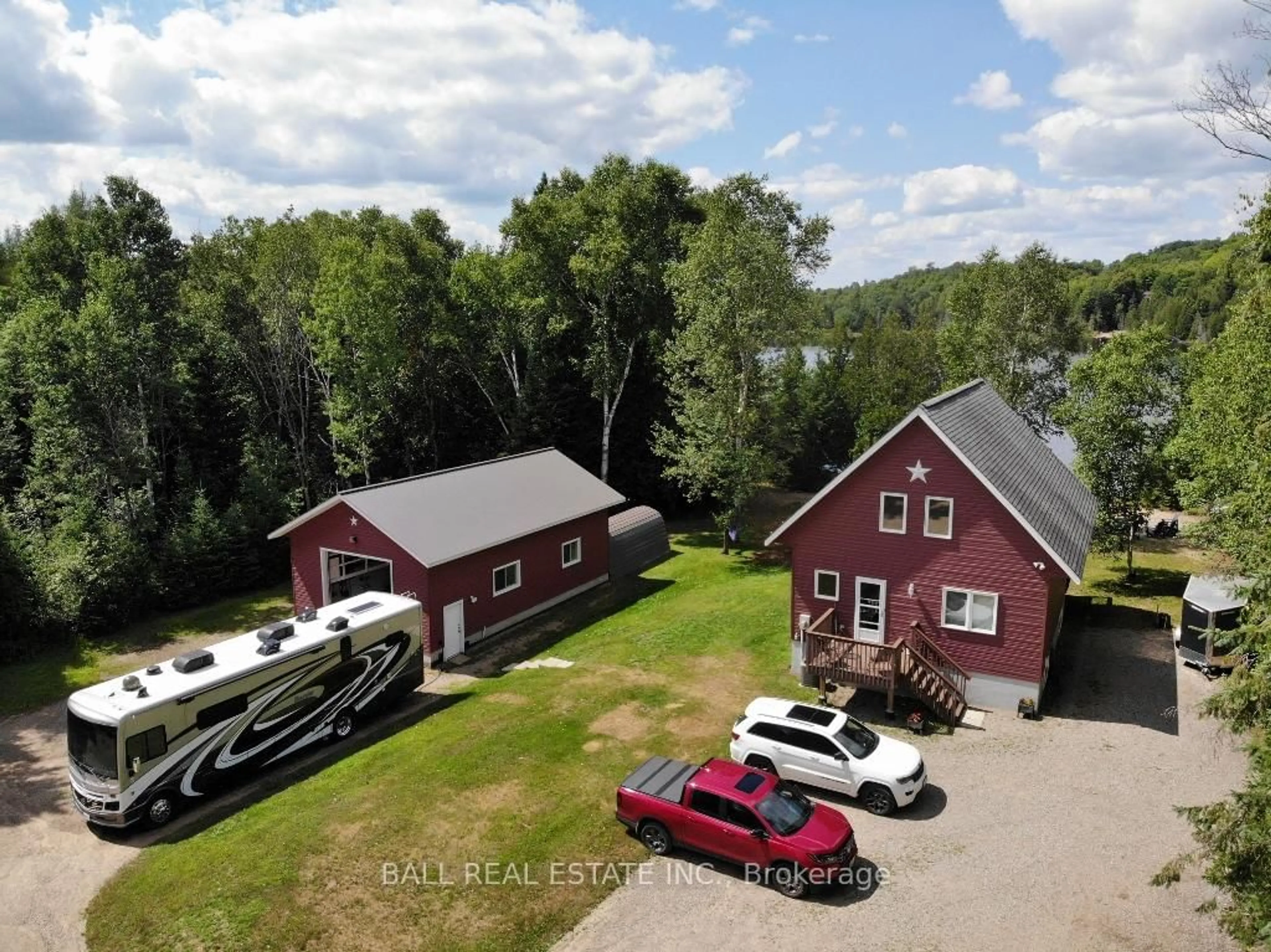 A pic from outside/outdoor area/front of a property/back of a property/a pic from drone, unknown for 741 Moxam Rd, Maynooth Ontario K0L 2S0