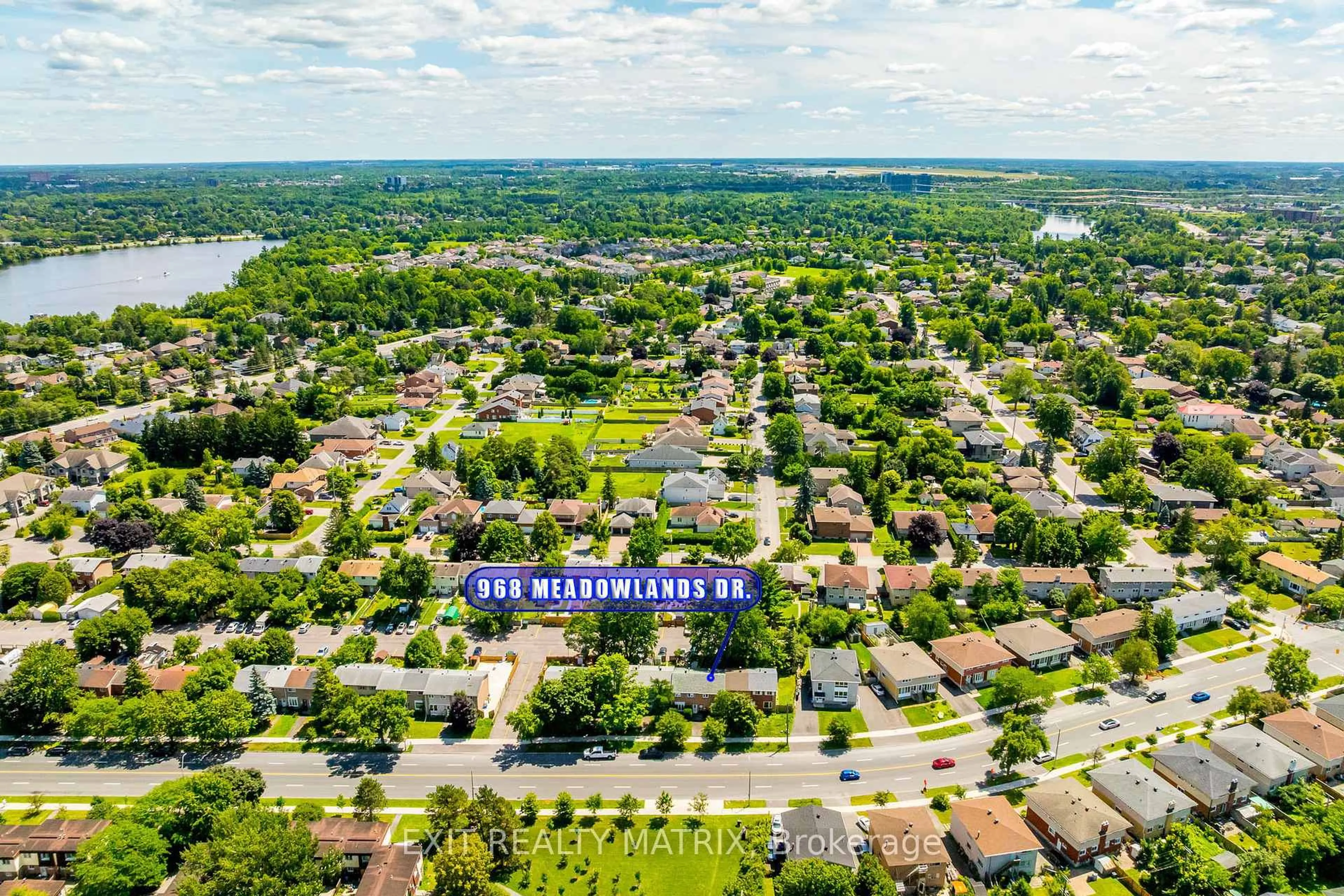 A pic from outside/outdoor area/front of a property/back of a property/a pic from drone, unknown for 968 Meadowlands Dr, Ottawa Ontario K2C 0K3