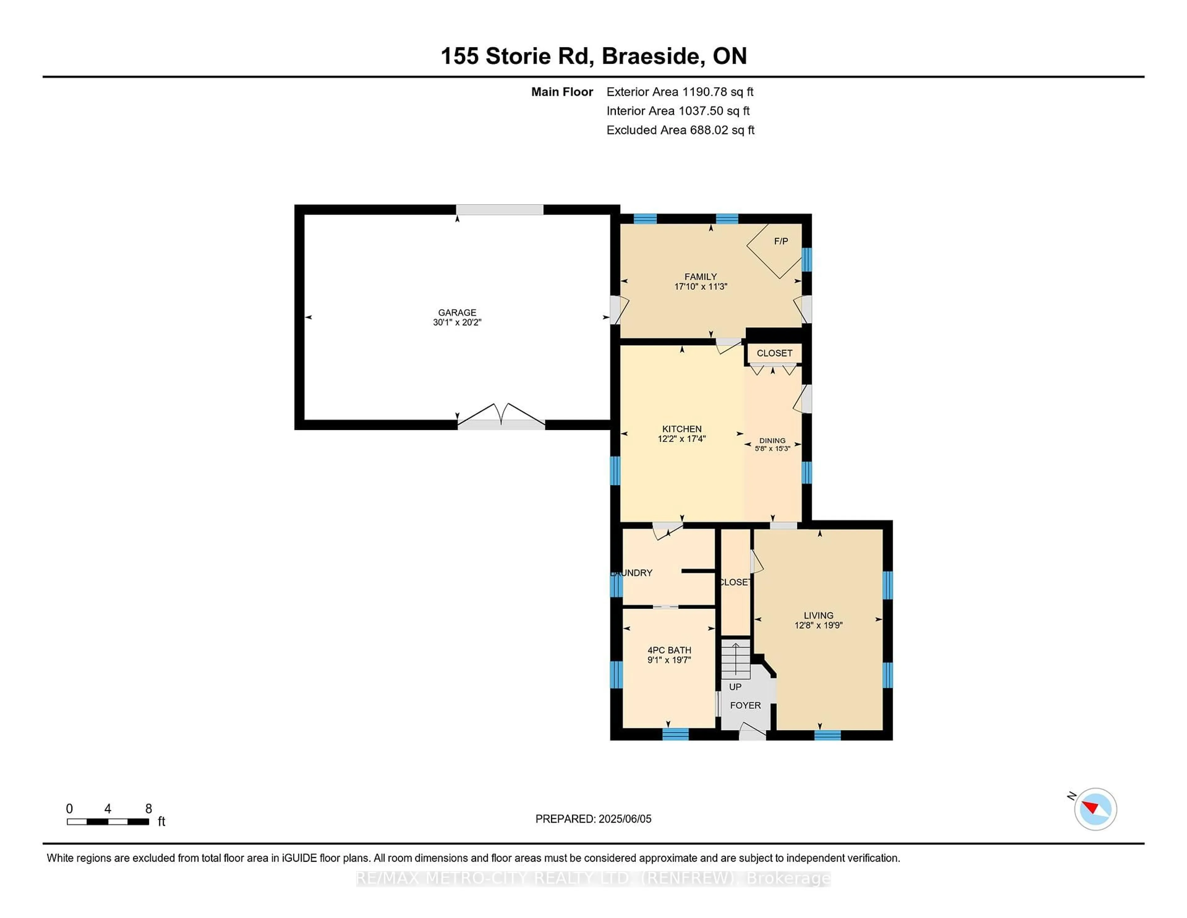 Floor plan for 155 STORIE Rd, Renfrew Ontario K7V 3Z8