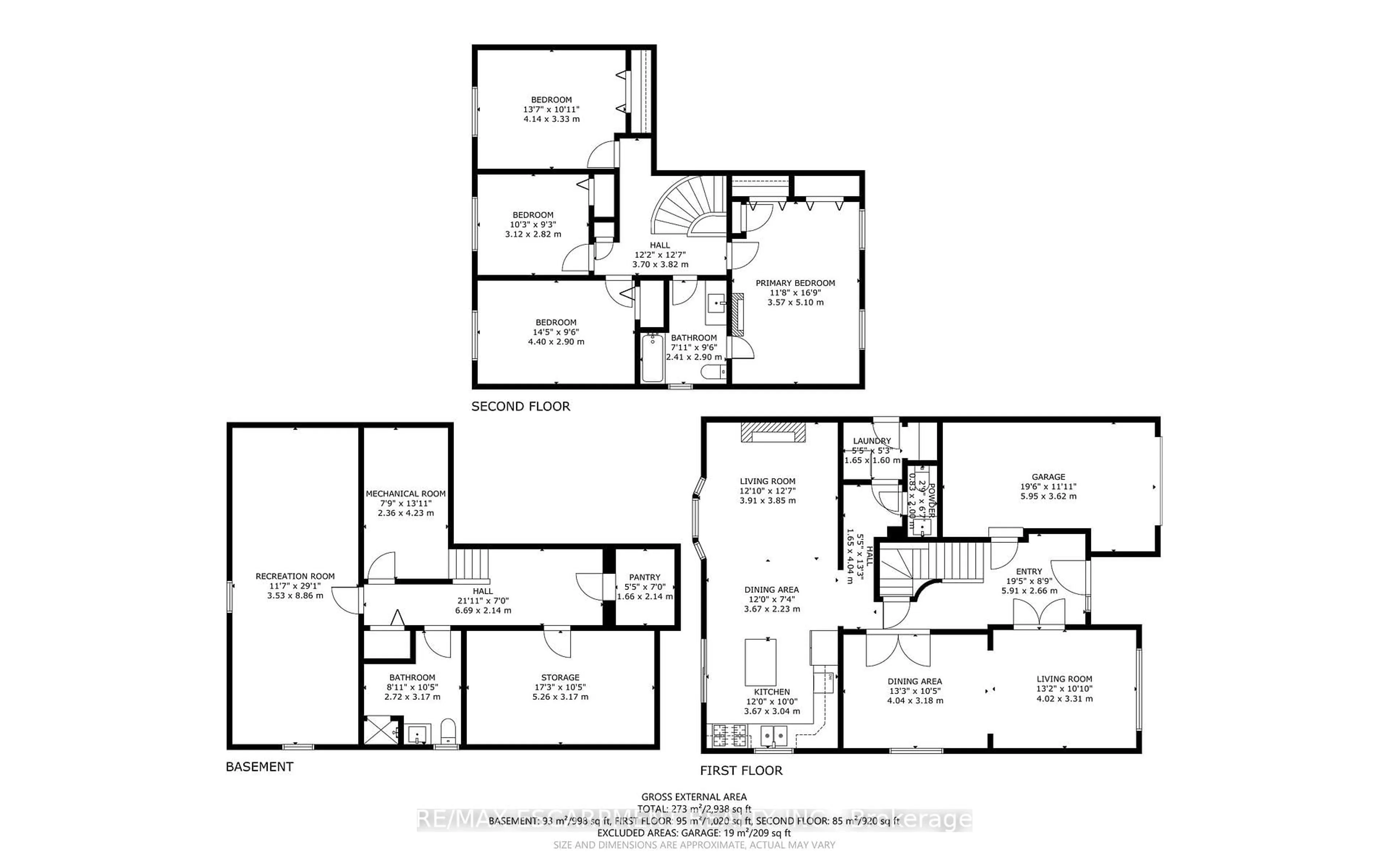 Floor plan for 2 Antoinette Crt, Hamilton Ontario L9B 2E7