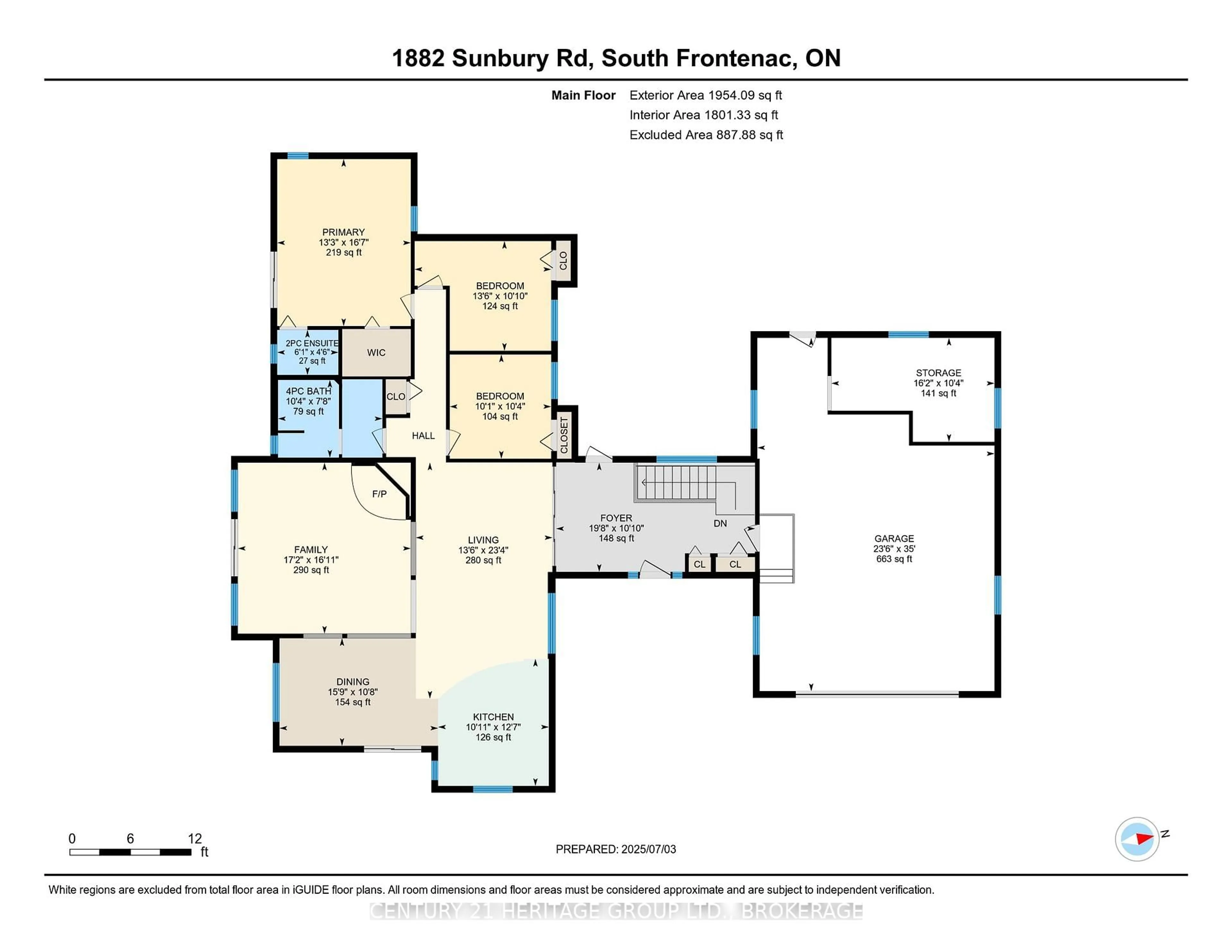 Floor plan for 1882 Sunbury Rd, Inverary Ontario K0H 1X0
