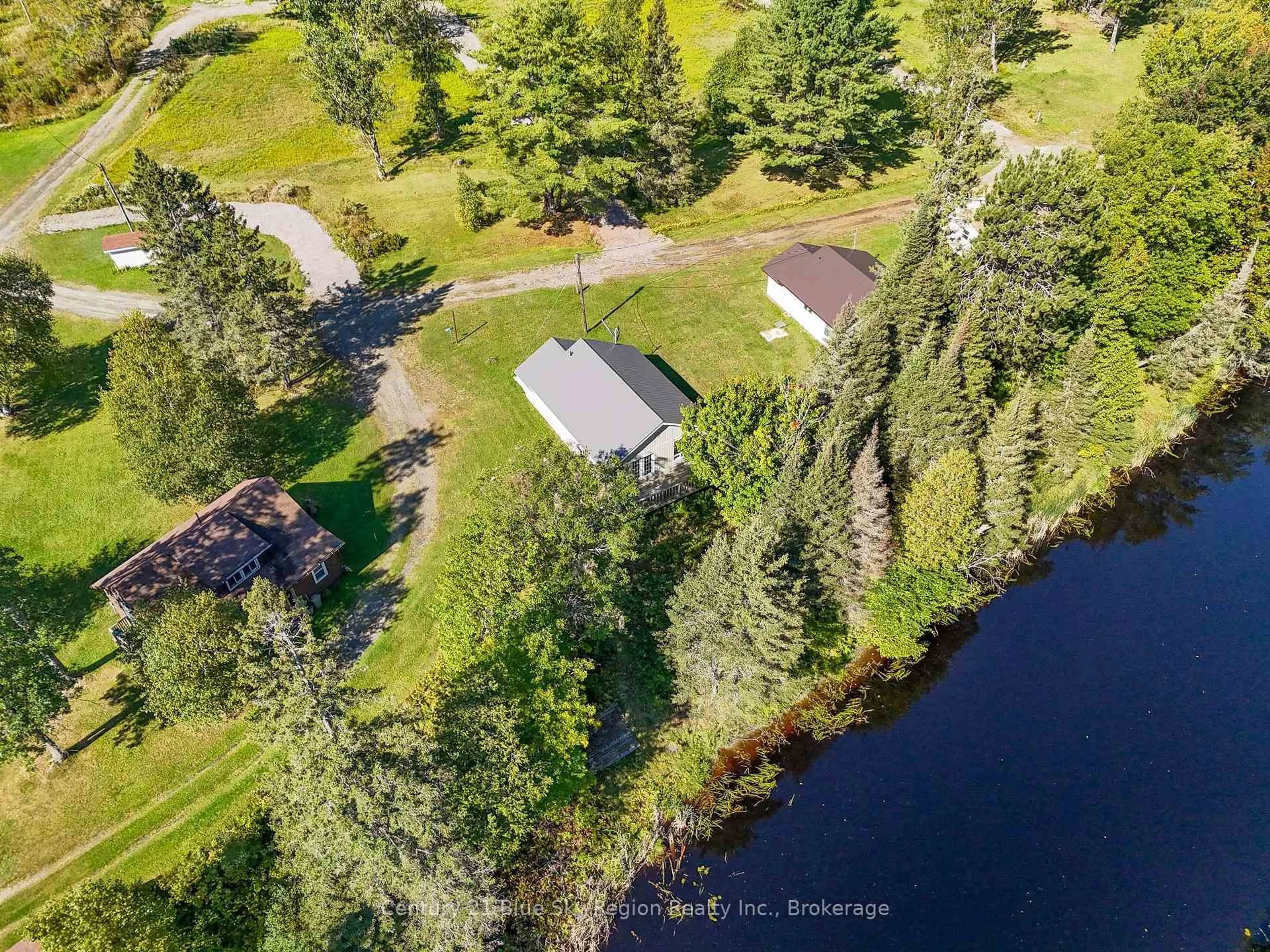 A pic from outside/outdoor area/front of a property/back of a property/a pic from drone, water/lake/river/ocean view for 13267(6&7) Highway 17, North Bay Ontario P1B 8G5